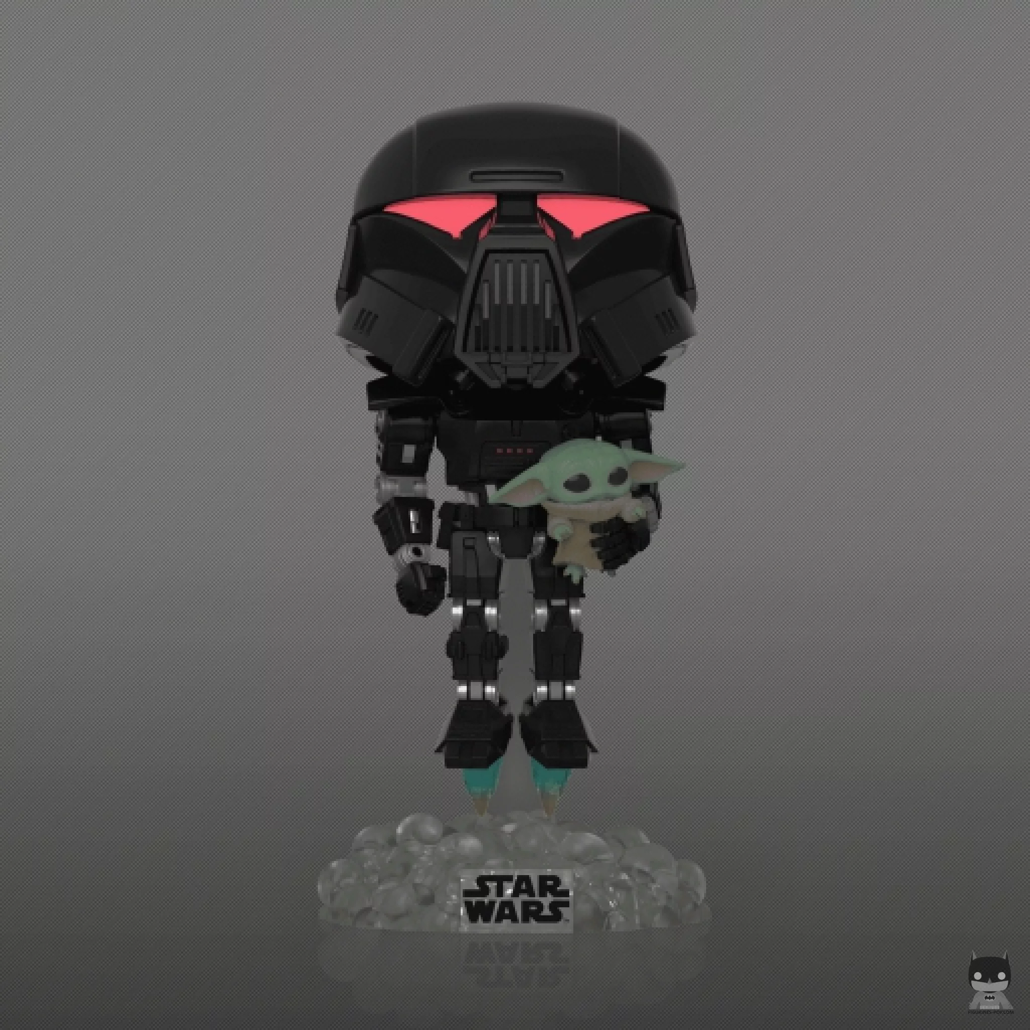 Figurine Funko POP Dark Trooper avec Grogu (Le Mandalorien (Star Wars))