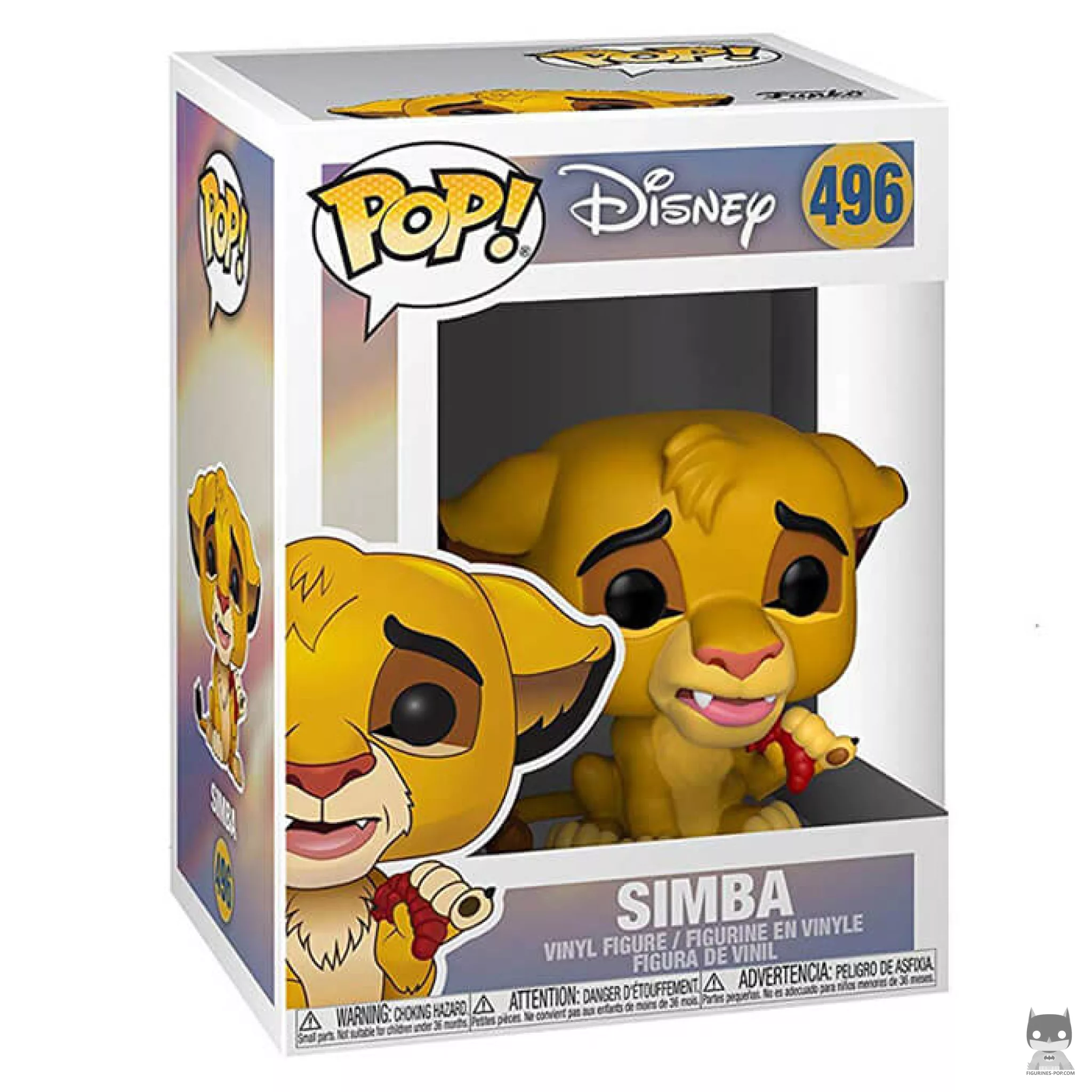 Figurine Funko POP Simba avec un ver avec boîte