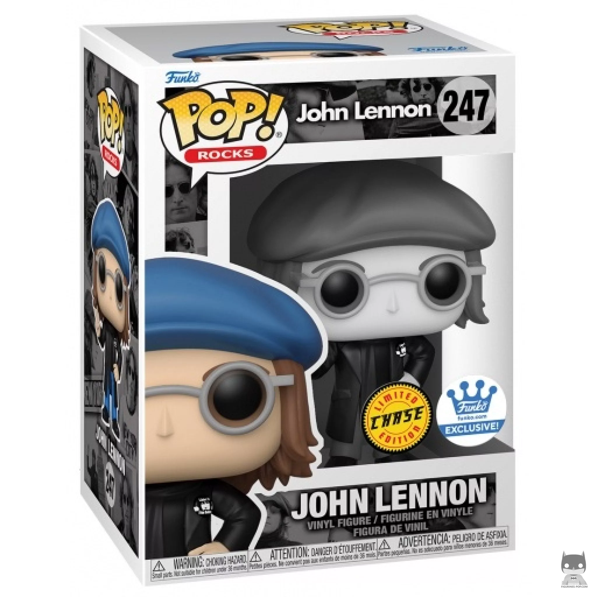 Figurine Funko POP John Lennon (Noir & Blanc) (Chase) avec boîte