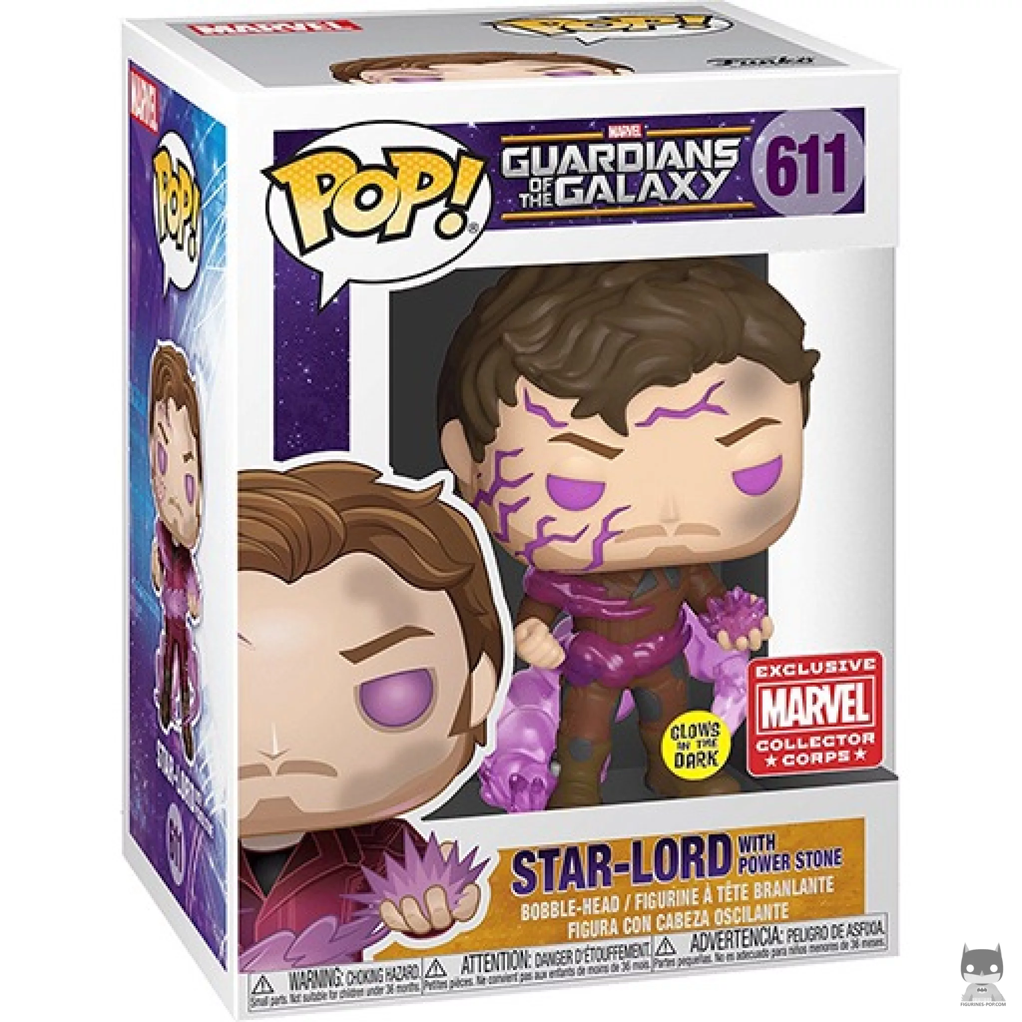 Figurine Funko POP Star-Lord avec la pierre de pouvoir avec boîte