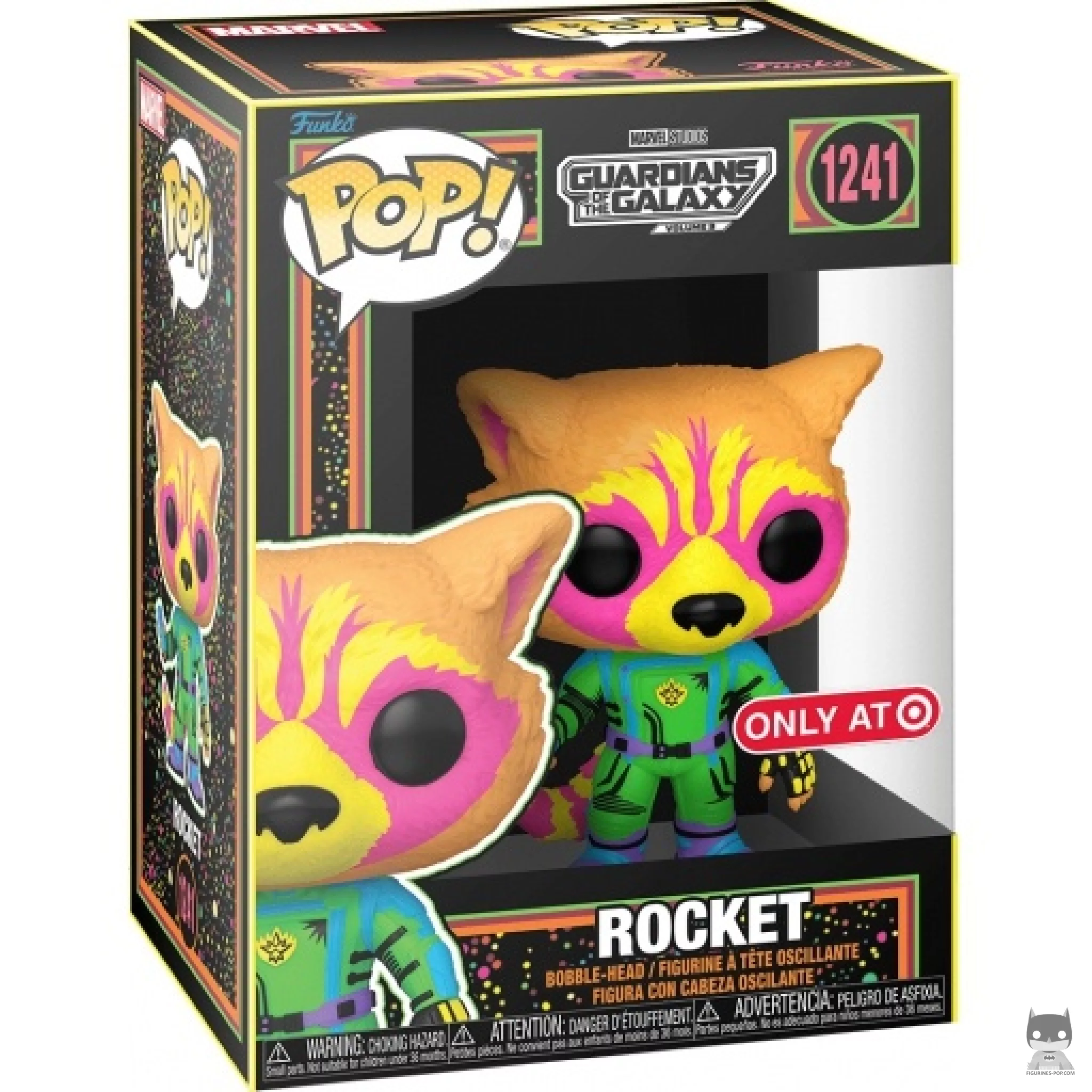 Figurine Funko POP Rocket (Blacklight) avec boîte