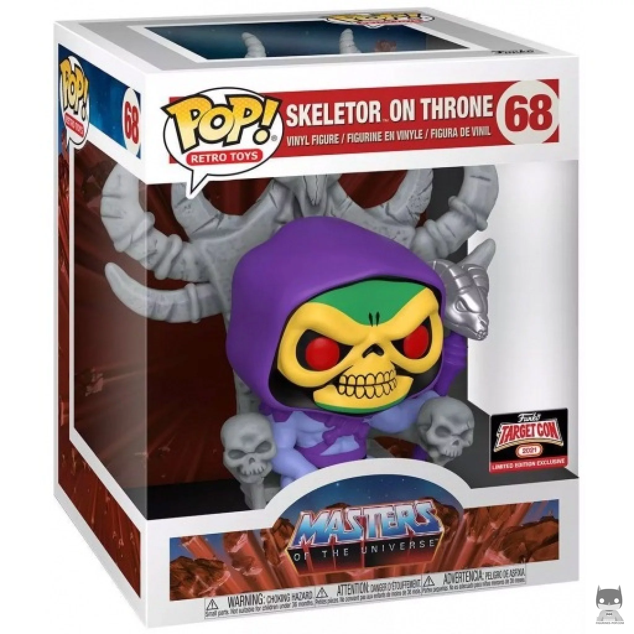 Figurine Funko POP Skeletor sur Trône (Supersized) avec boîte