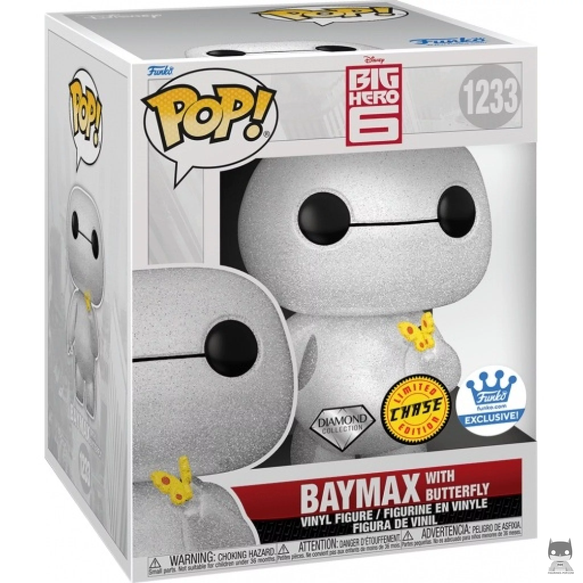 Figurine Funko POP Baymax avec Papillon (Supersized & Chase) avec boîte