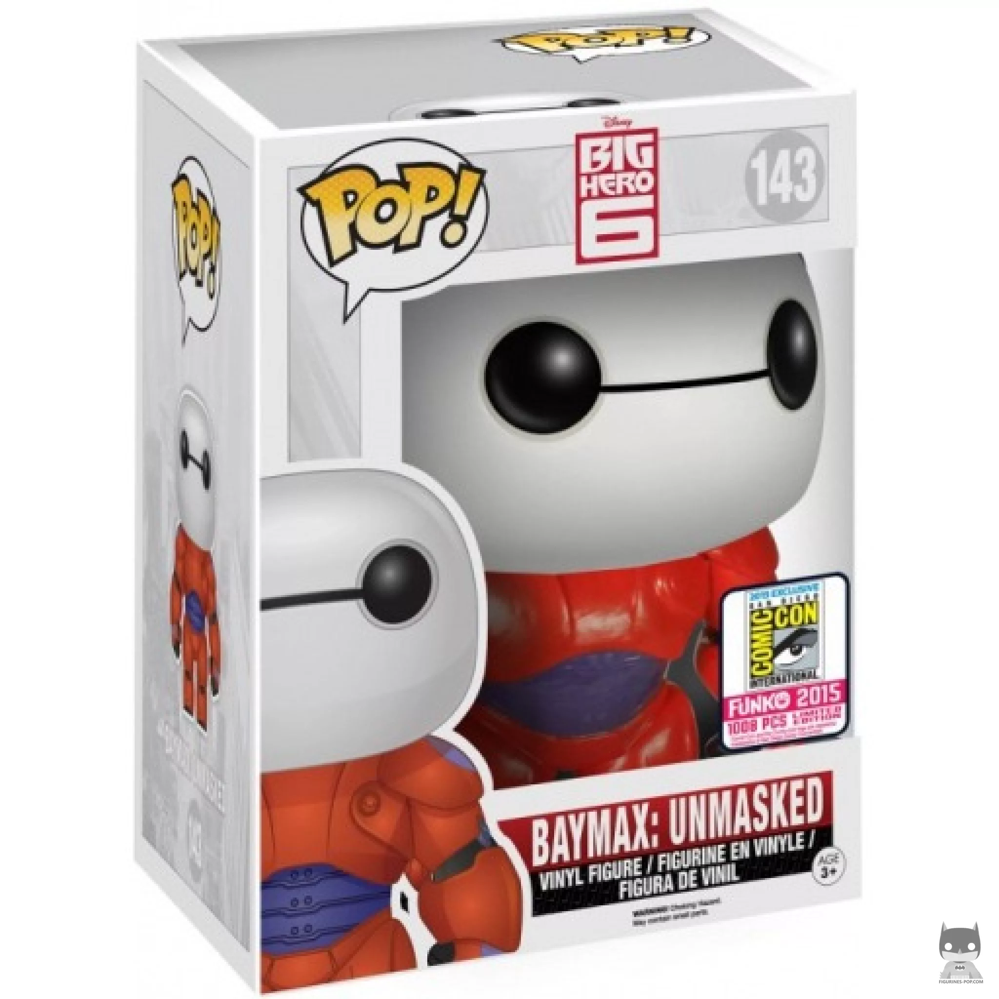 Figurine Funko POP Baymax sans masque avec boîte