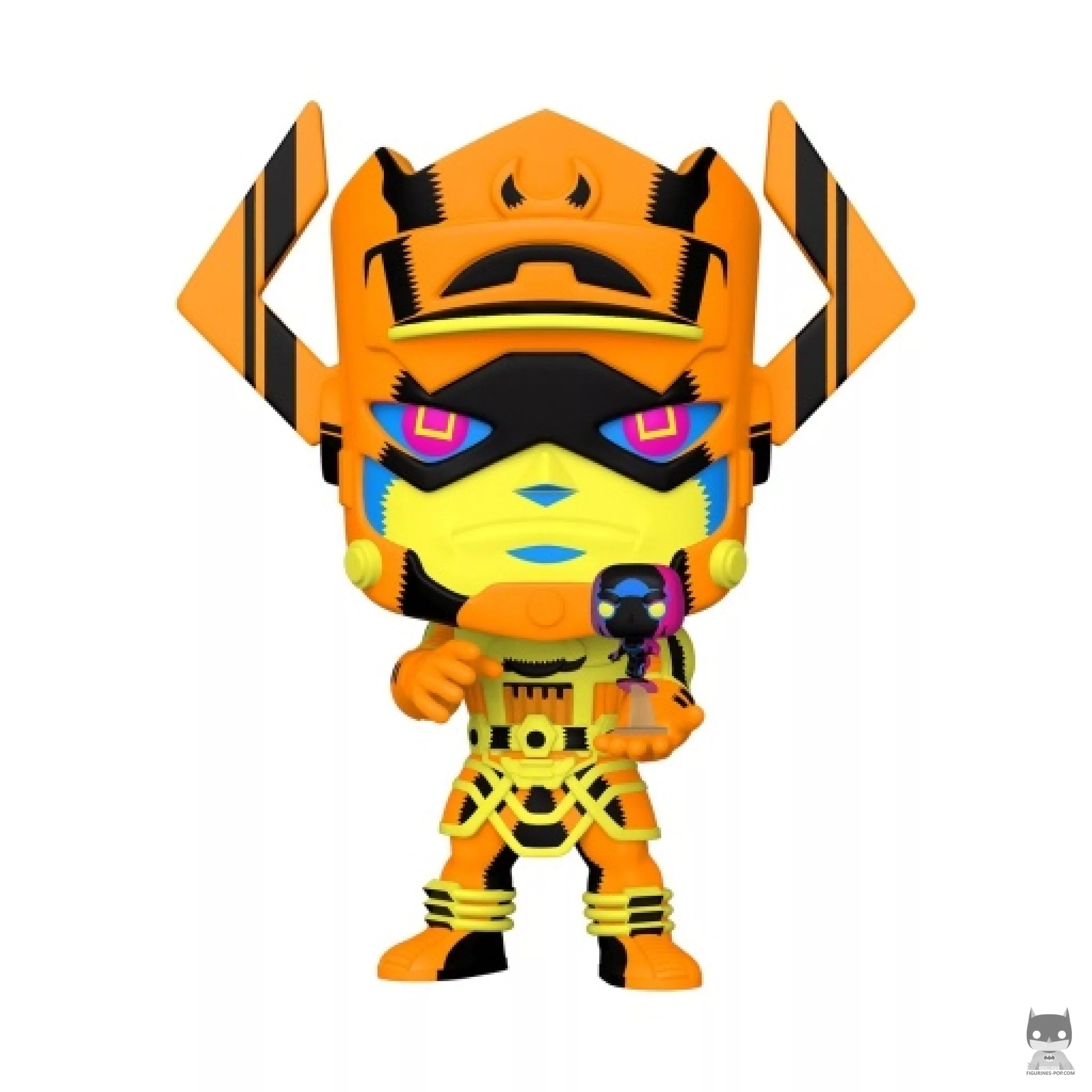 Figurine Funko POP Galactus avec Surfer d'Argent (Blacklight) (Chase) (Supersized) (Les Quatre Fantastiques)