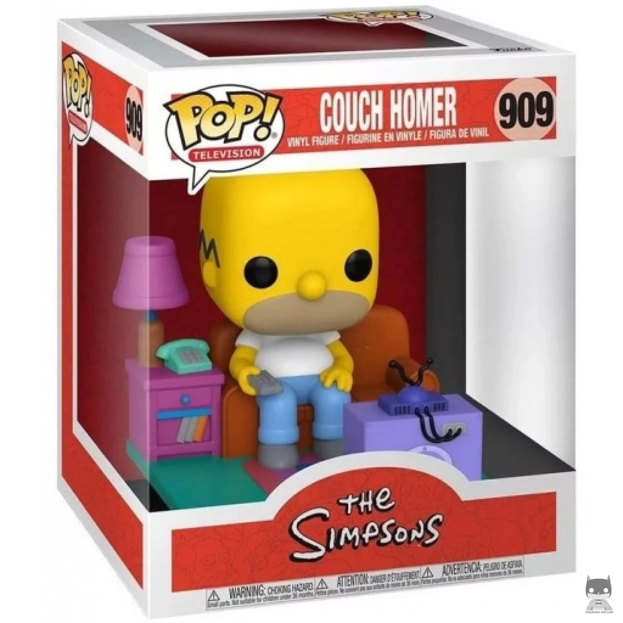 Figurine Funko POP Homer sur le canapé avec boîte