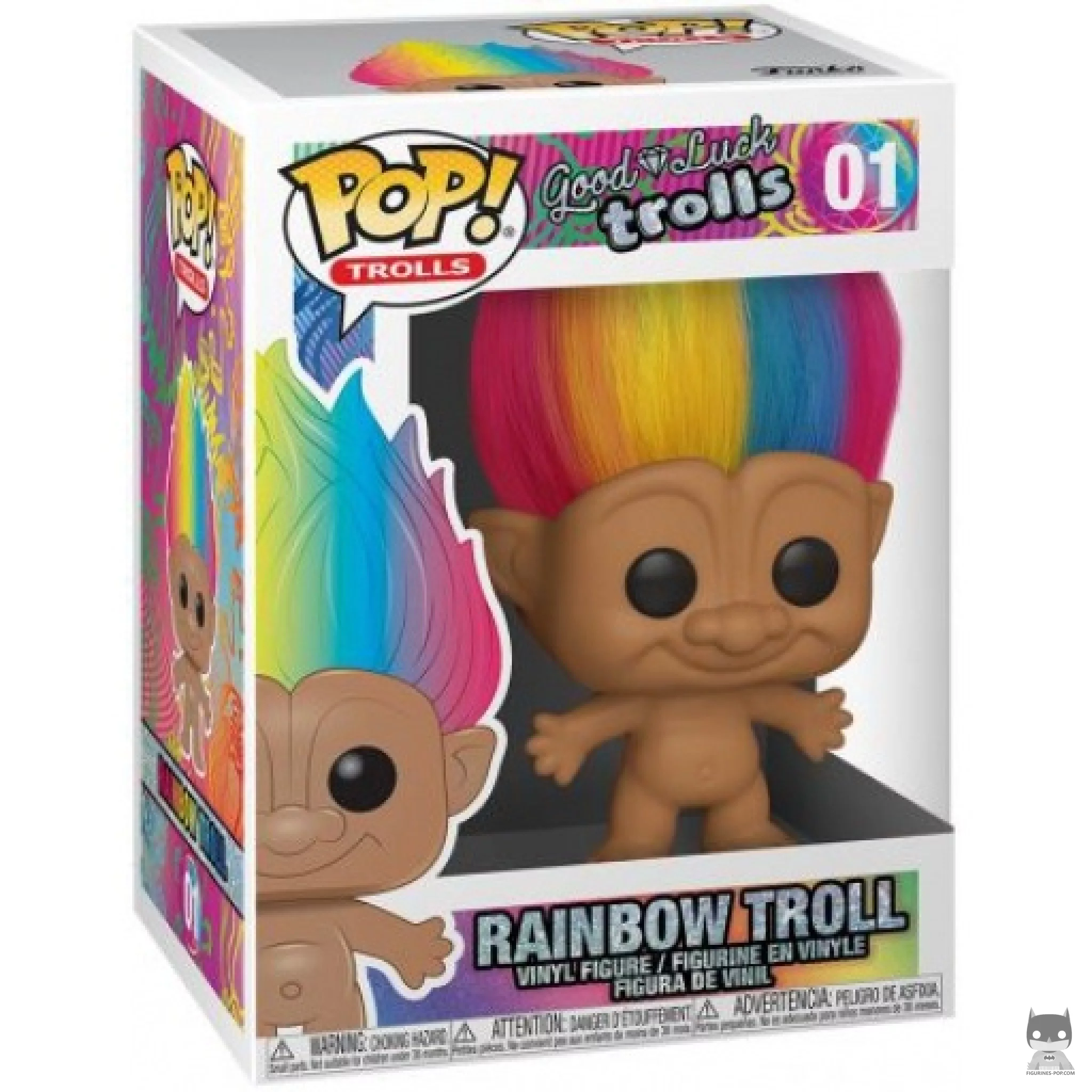 Figurine Funko POP Troll Arc-en-ciel avec boîte