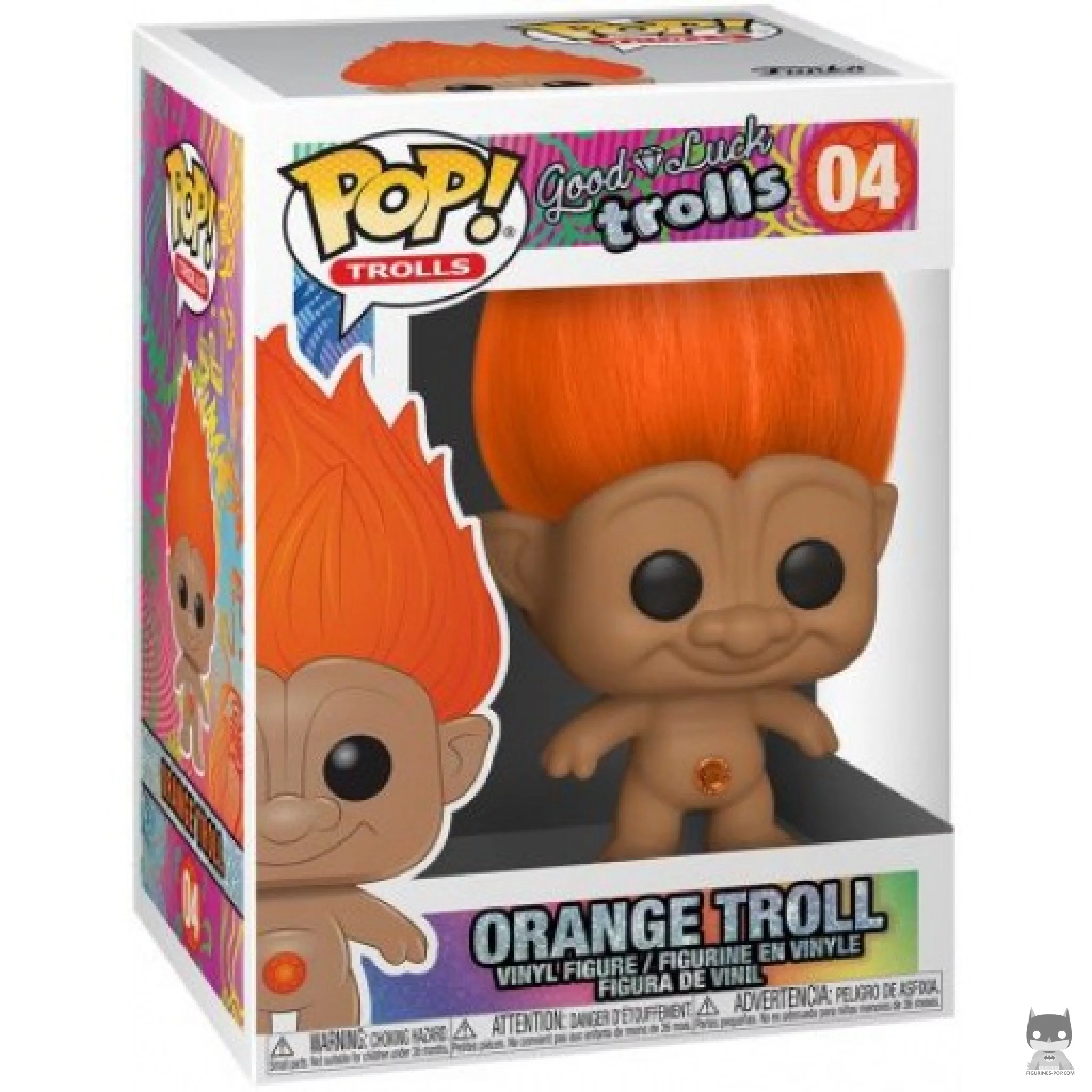 Figurine Funko POP Troll Orange avec boîte