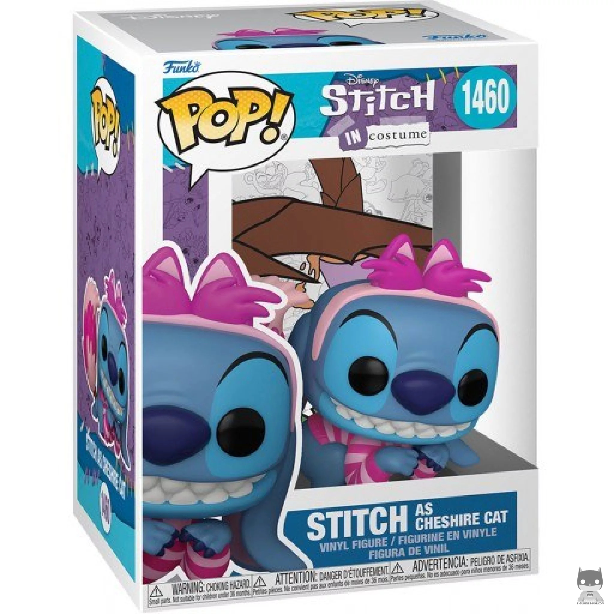 Figurine Funko POP Stitch en Chat du Cheshire avec boîte