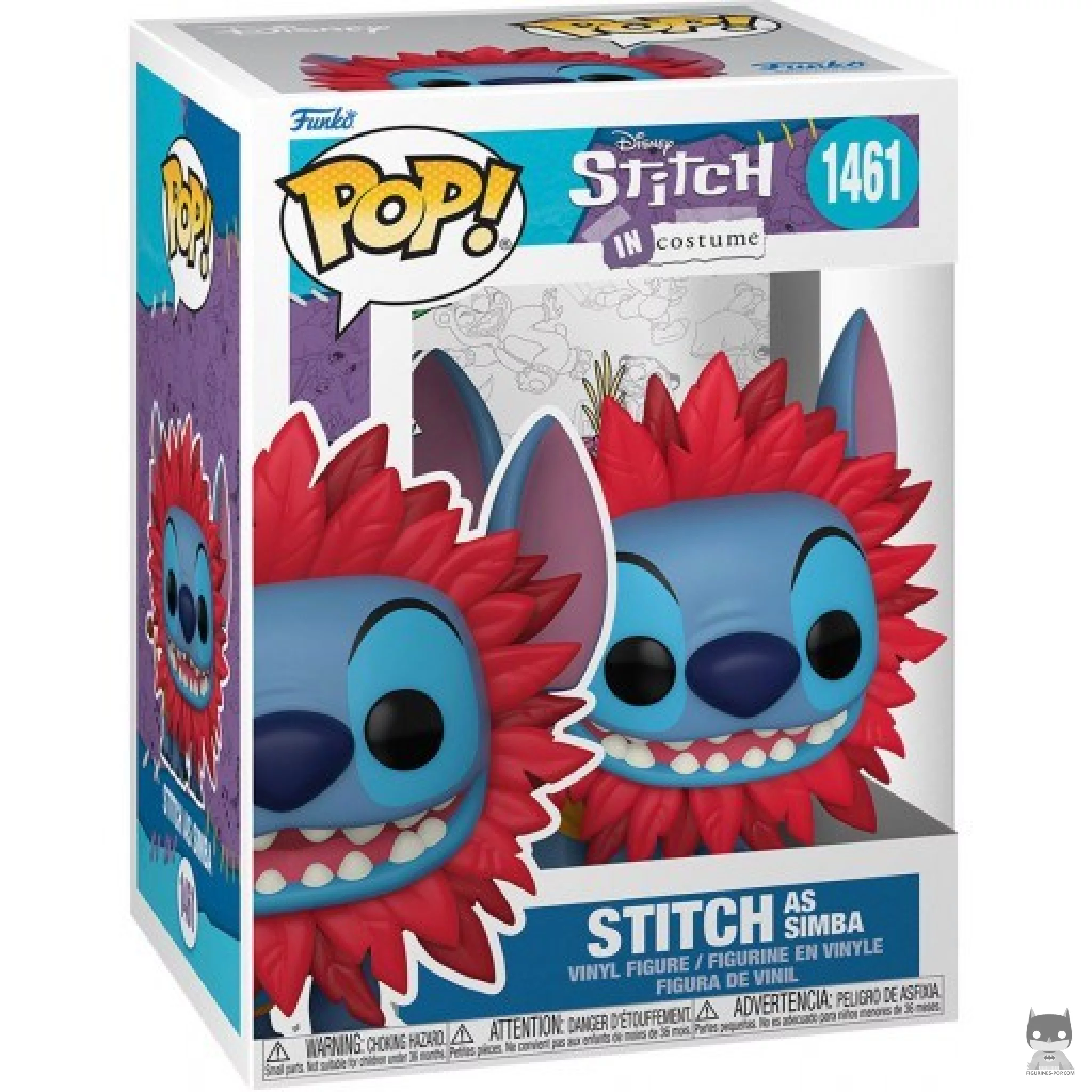 Figurine Funko POP Stitch en Simba avec boîte