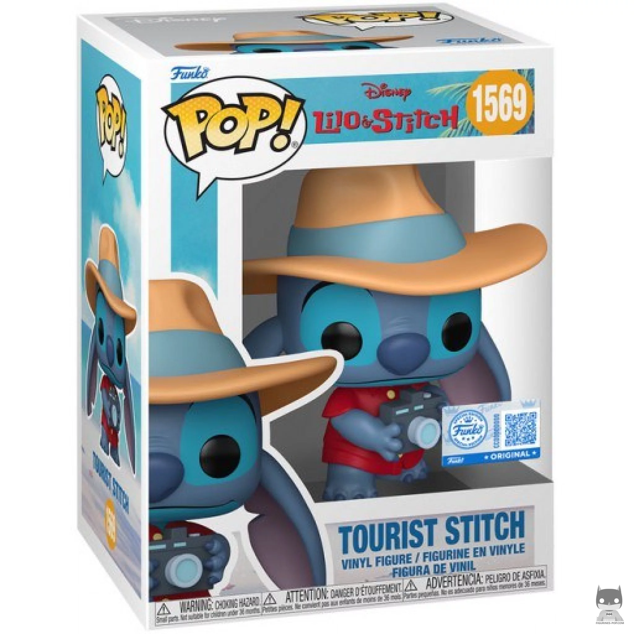 Figurine Funko POP Stitch Touriste avec boîte
