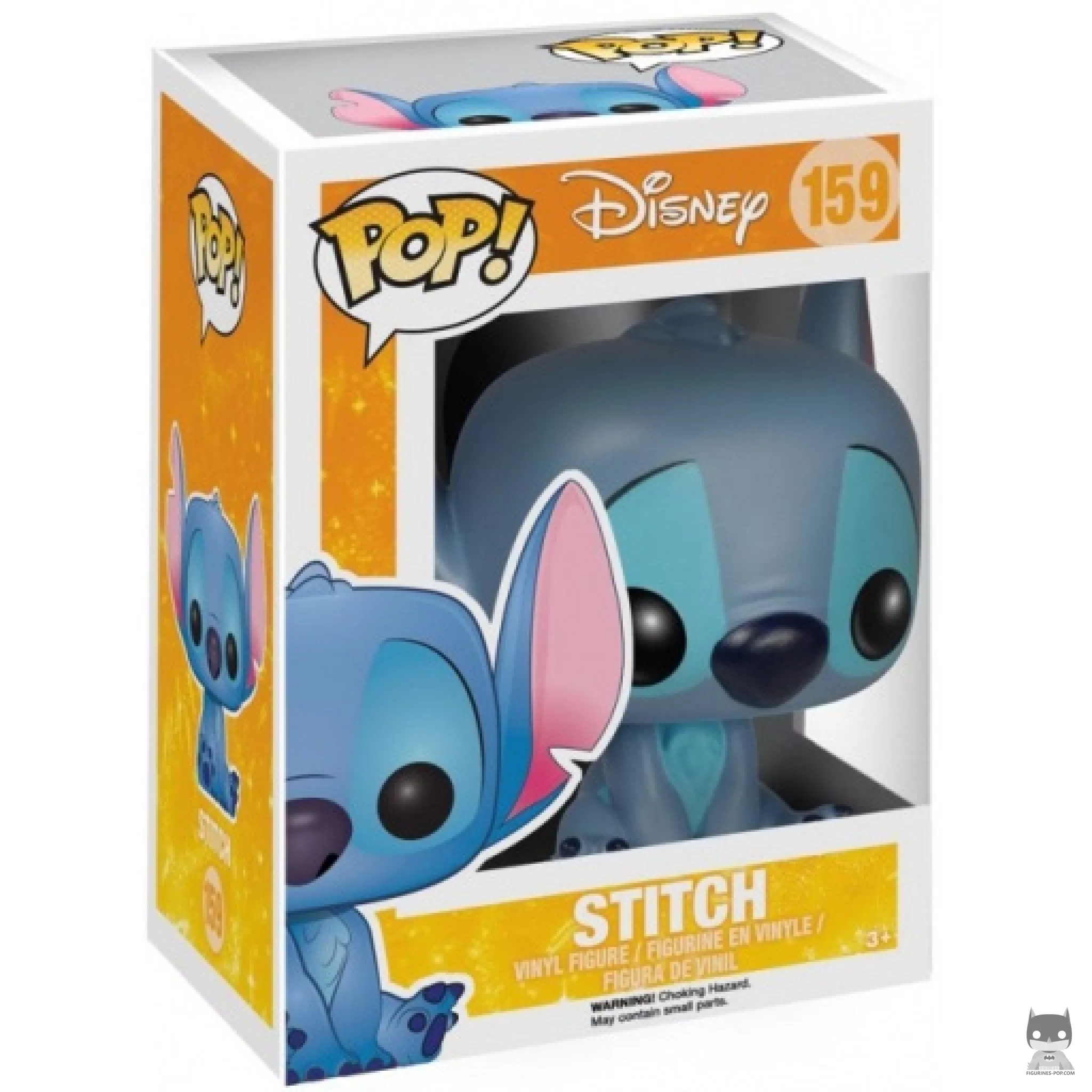 Figurine Funko POP Stitch assis avec boîte
