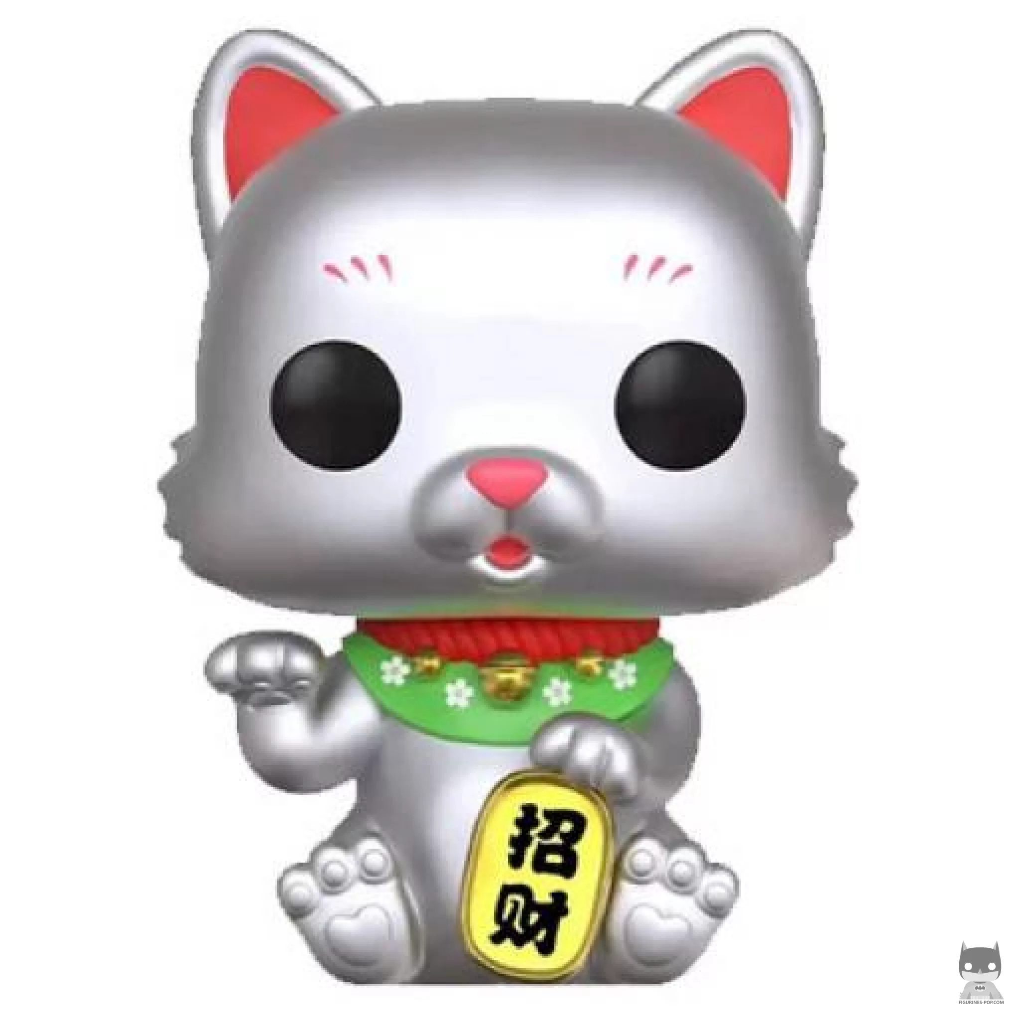 Figurine Funko POP Chat Chanceux (Argent & Metallic) (Lucky Cat)