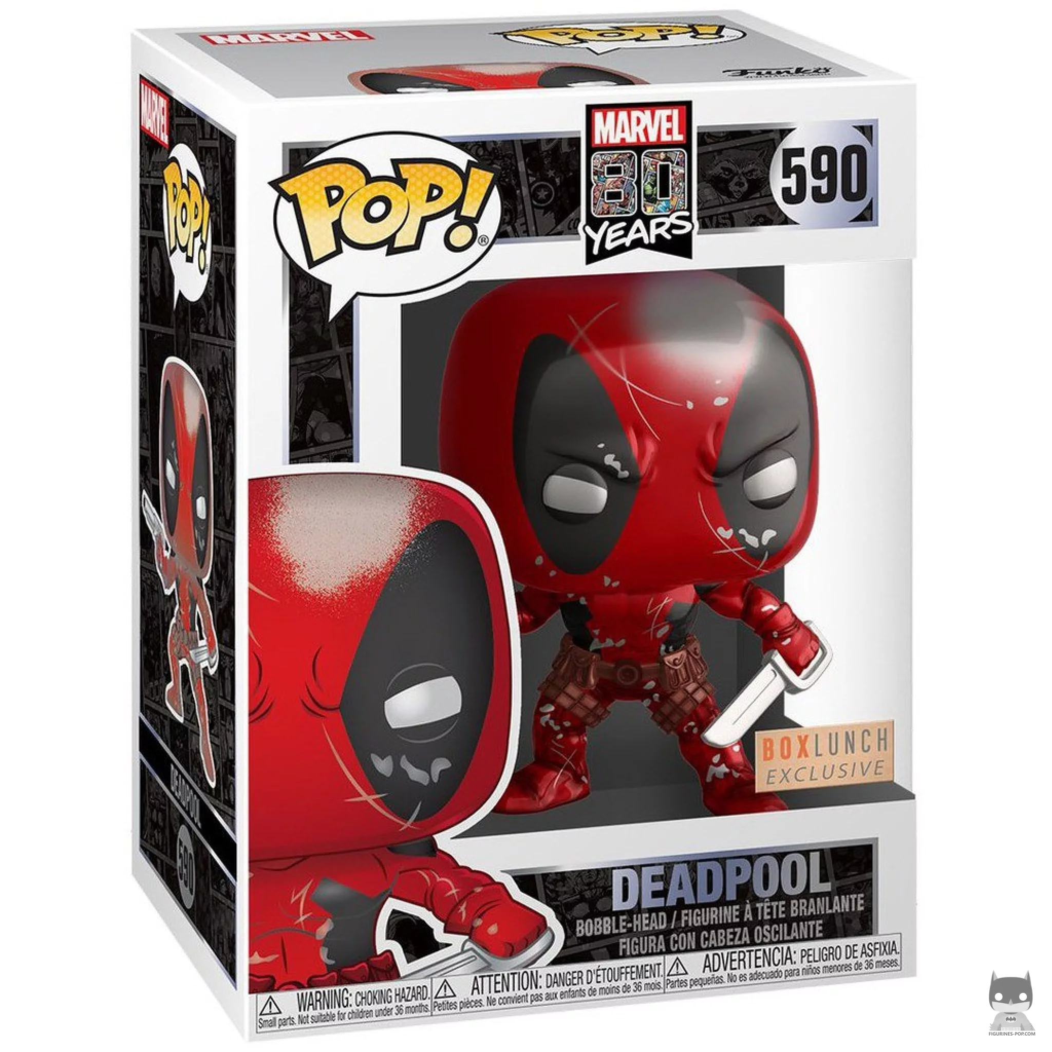 Figurine Funko POP Deadpool (Metallic) avec boîte