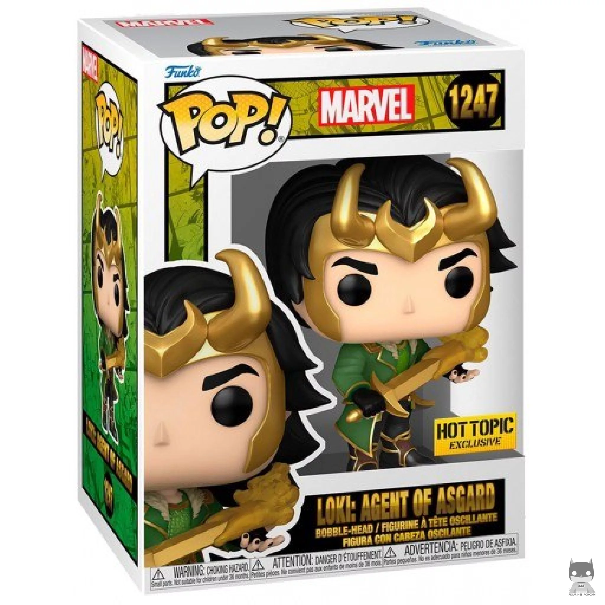Figurine Funko POP Loki Agent d'Asgard avec boîte
