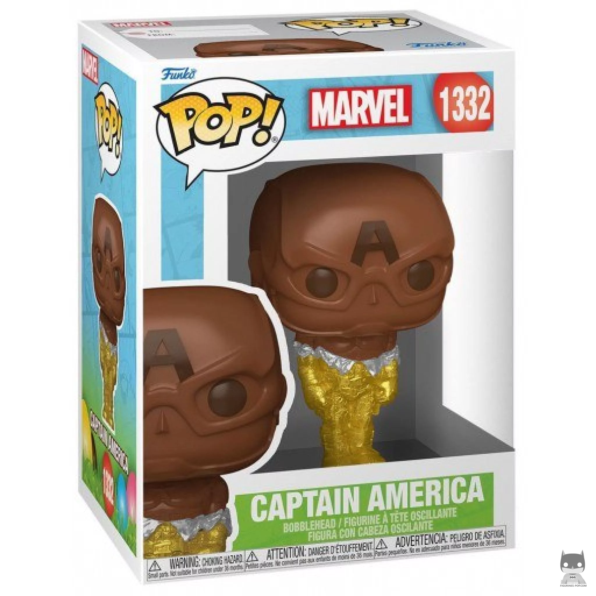 Figurine Funko POP Captain America (Chocolat) avec boîte