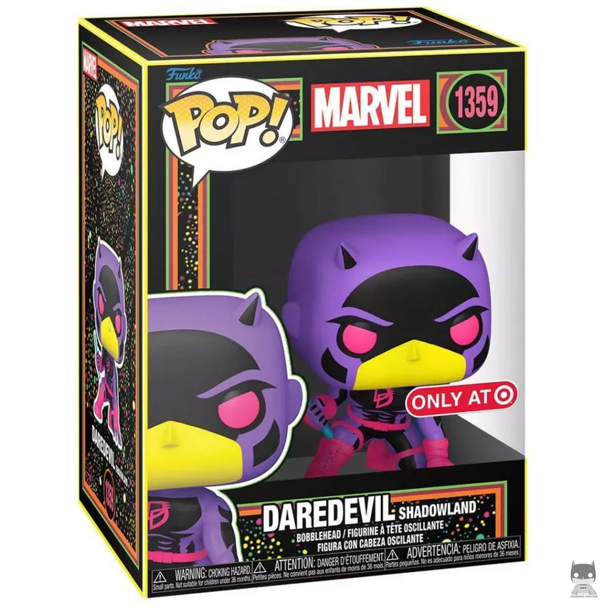 Figurine Funko POP Daredevil (Shadowland) (Black Light) avec boîte