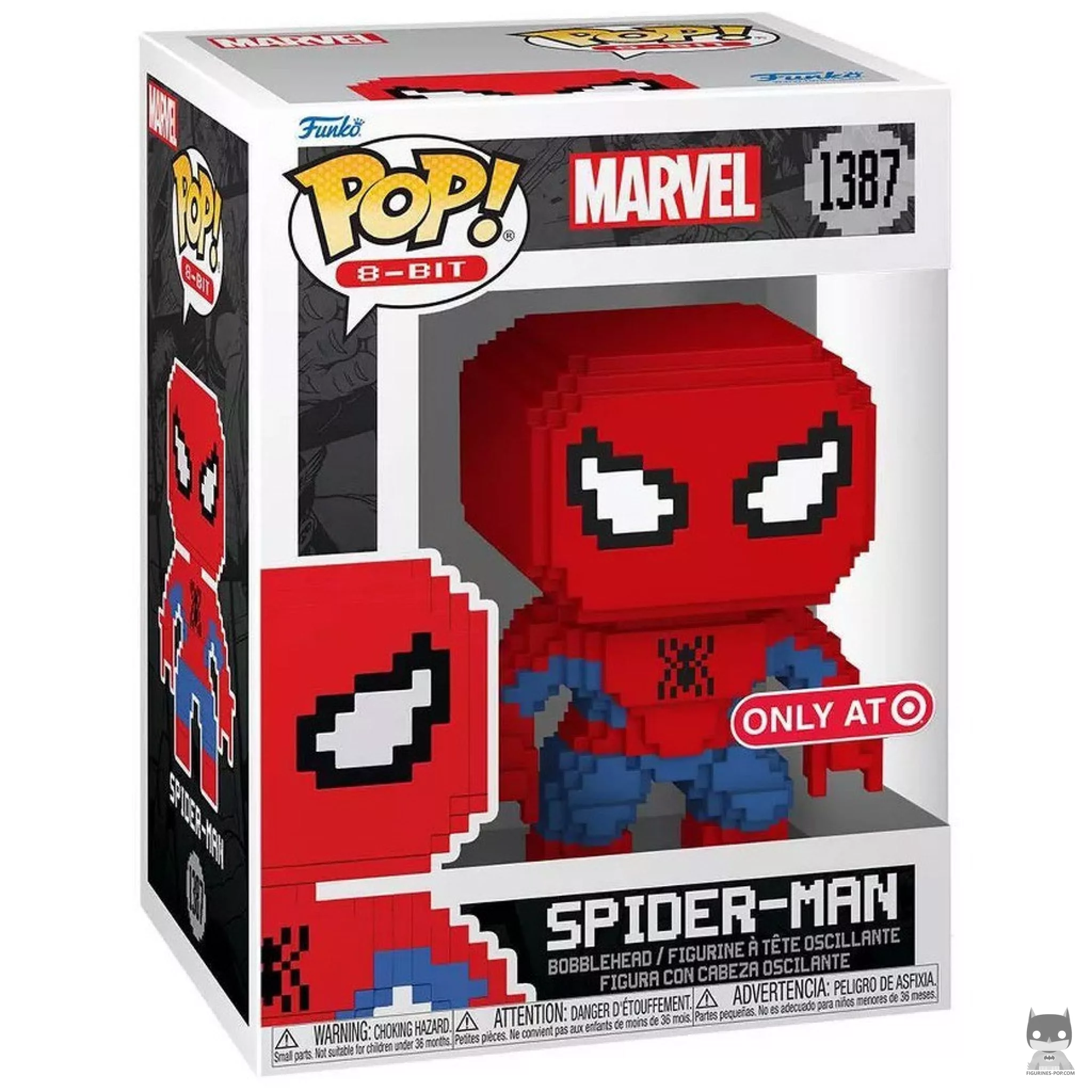 Figurine Funko POP Spider-Man (8-Bit) avec boîte