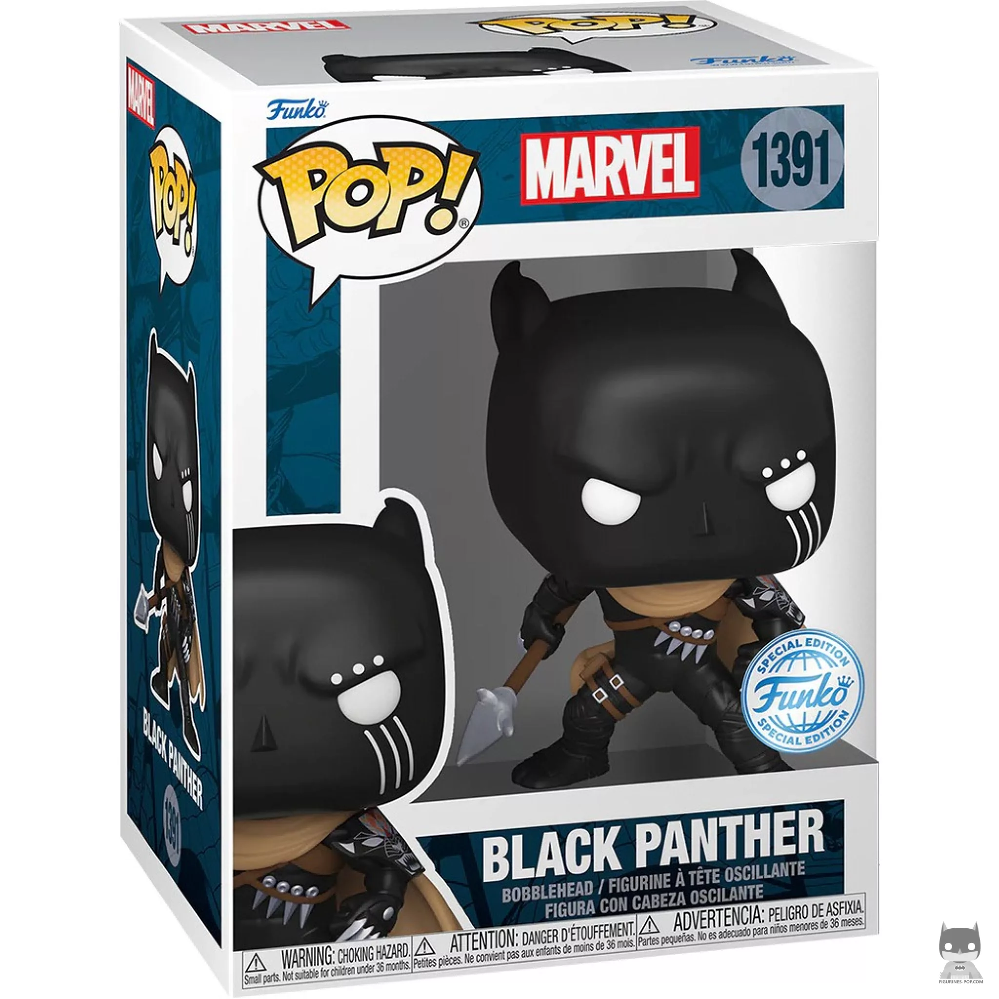 Figurine Funko POP Black Panther avec lance avec boîte