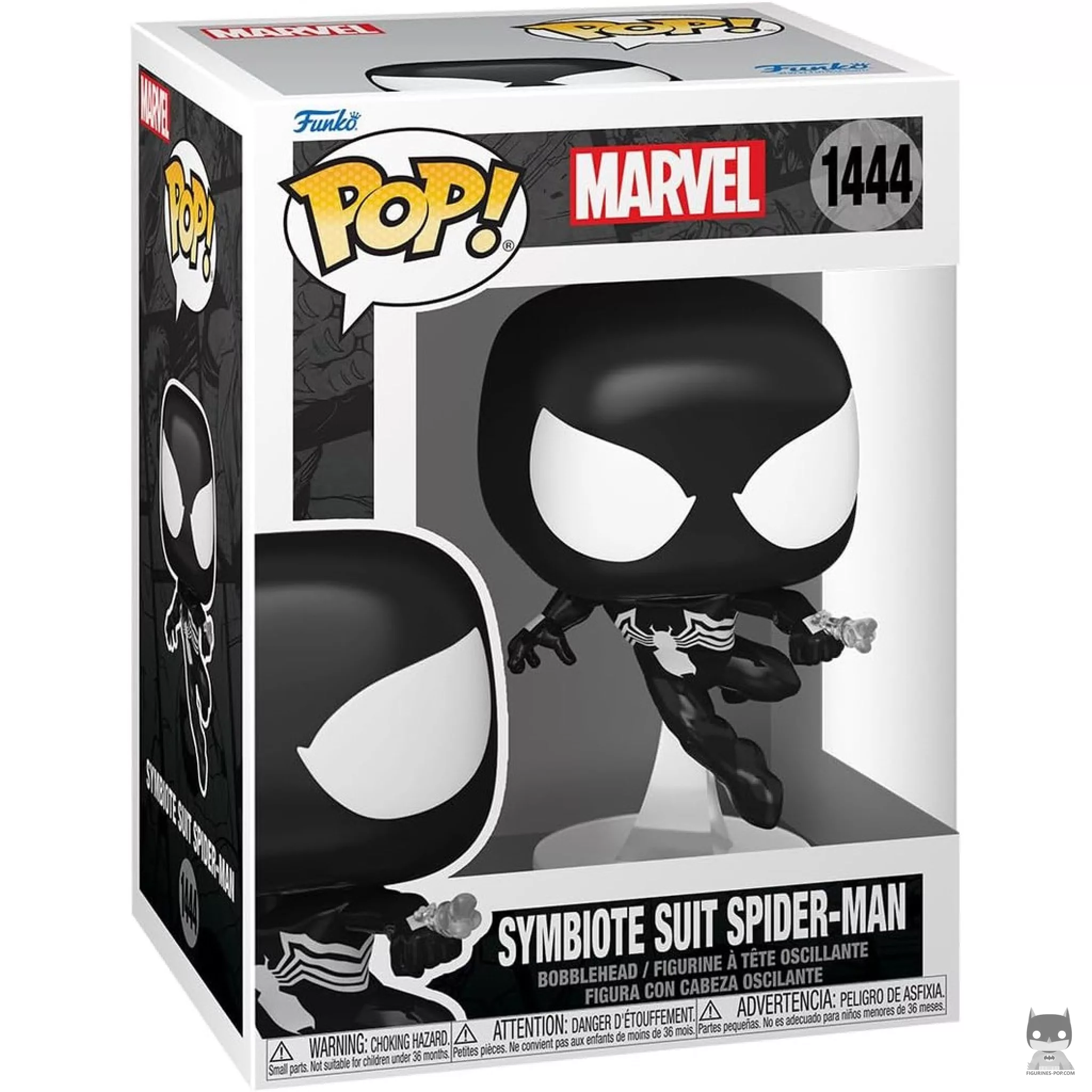 Figurine Funko POP Spider-Man (costume symbiote) avec boîte