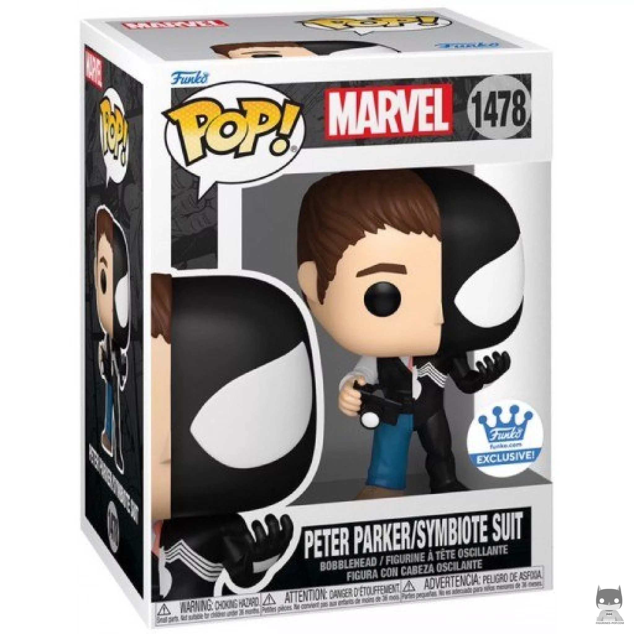 Figurine Funko POP Peter Parker / Costume Symbiote [Avec Chase] avec boîte
