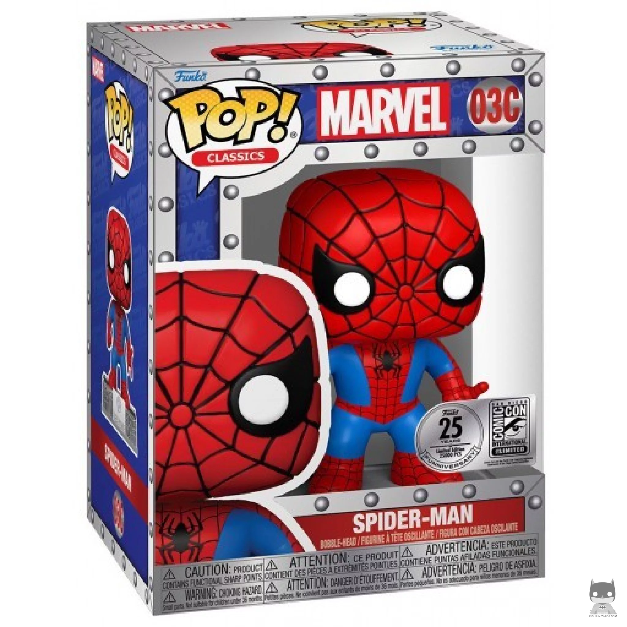 Figurine Funko POP Spider-Man (Célébration 25 Ans) avec boîte