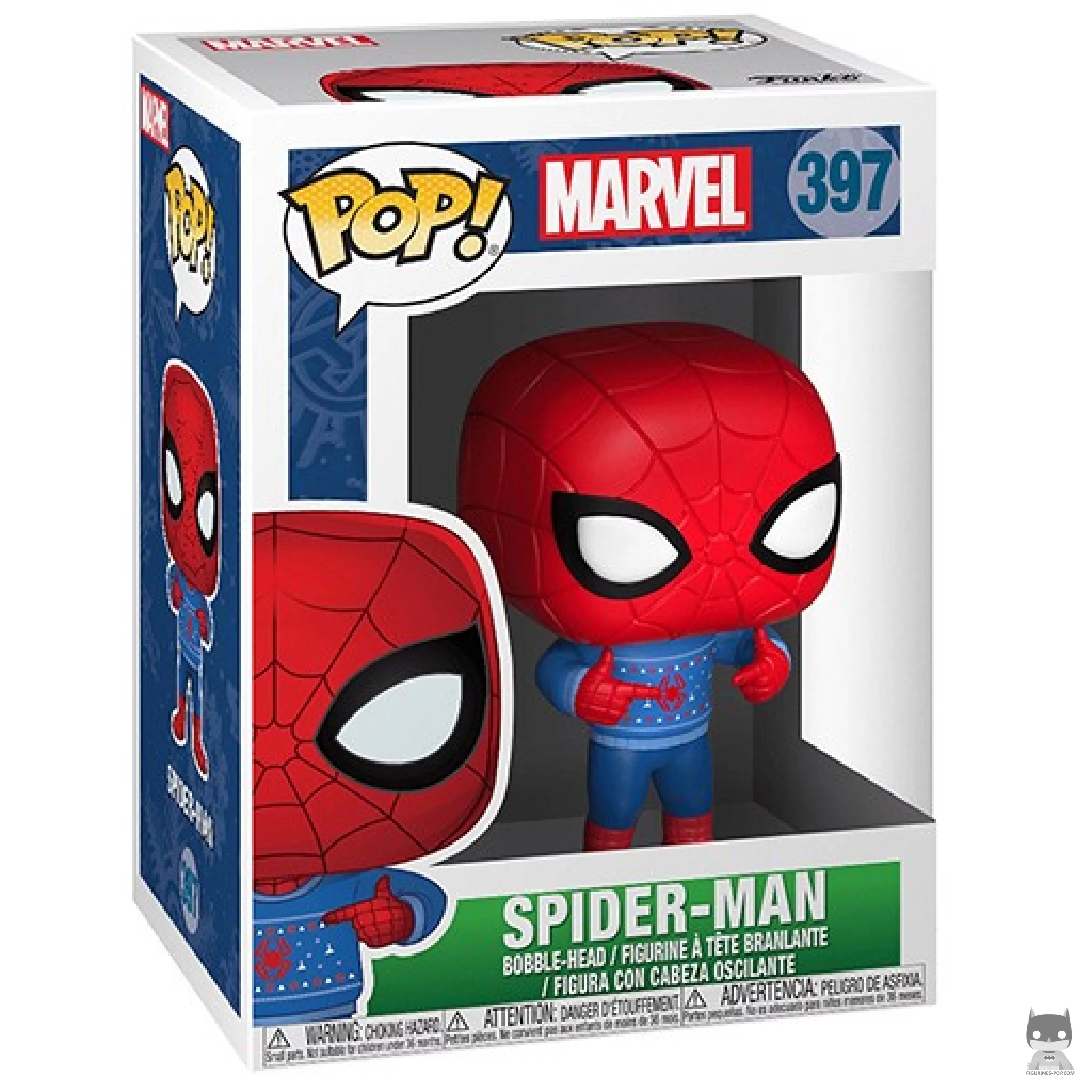 Figurine Funko POP Spider-Man (Noël) avec boîte