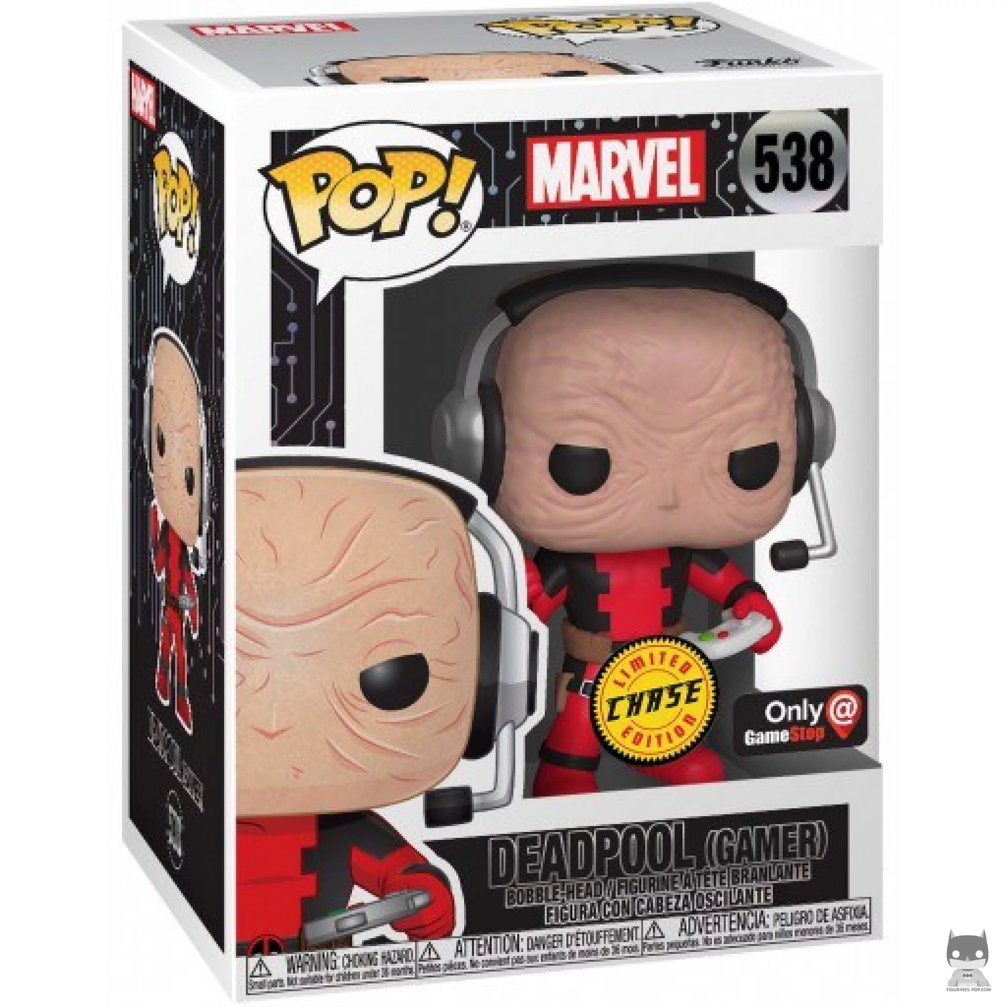 Figurine Funko POP Deadpool Gamer (Chase) avec boîte