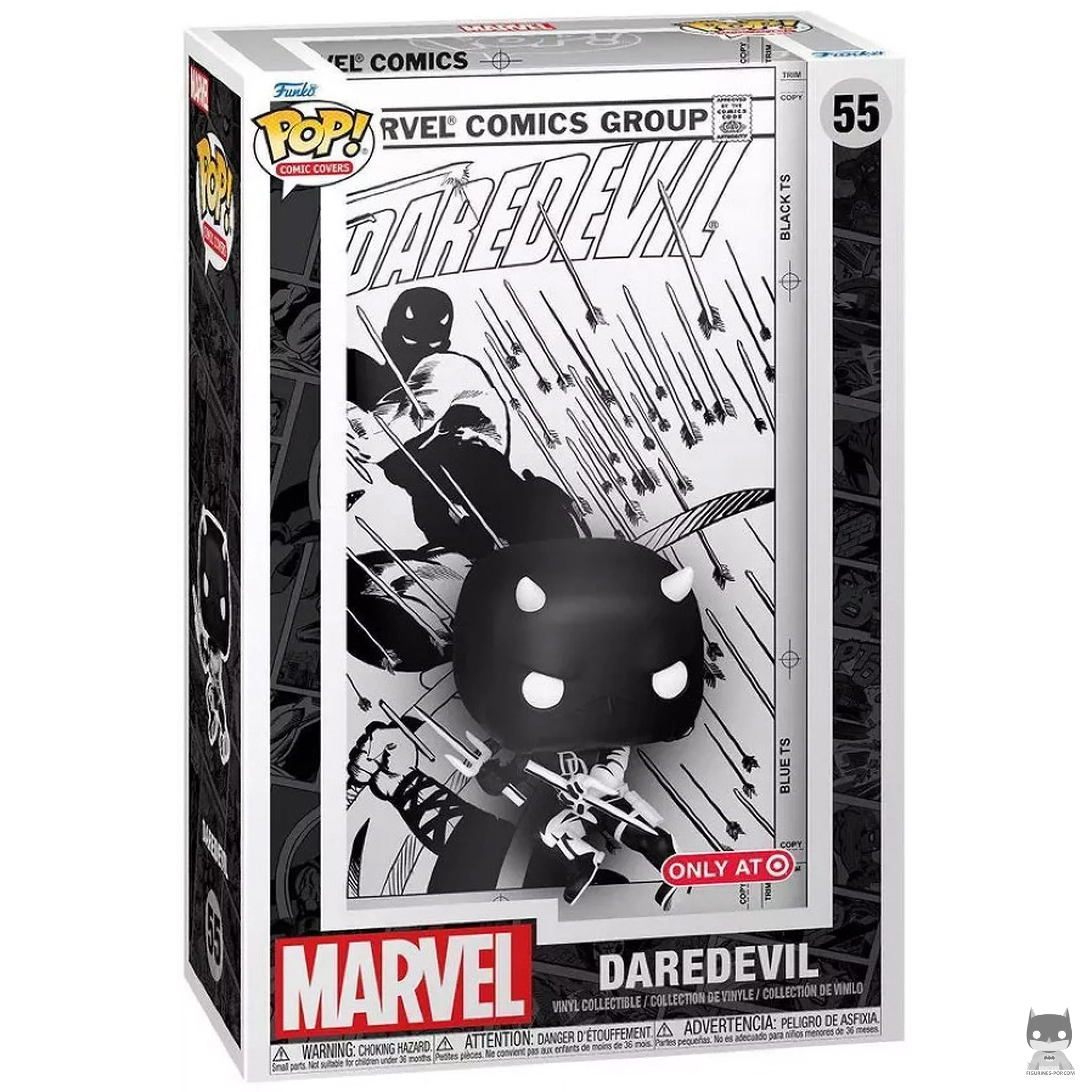 Figurine Funko POP Daredevil (Noir et blanc) avec boîte