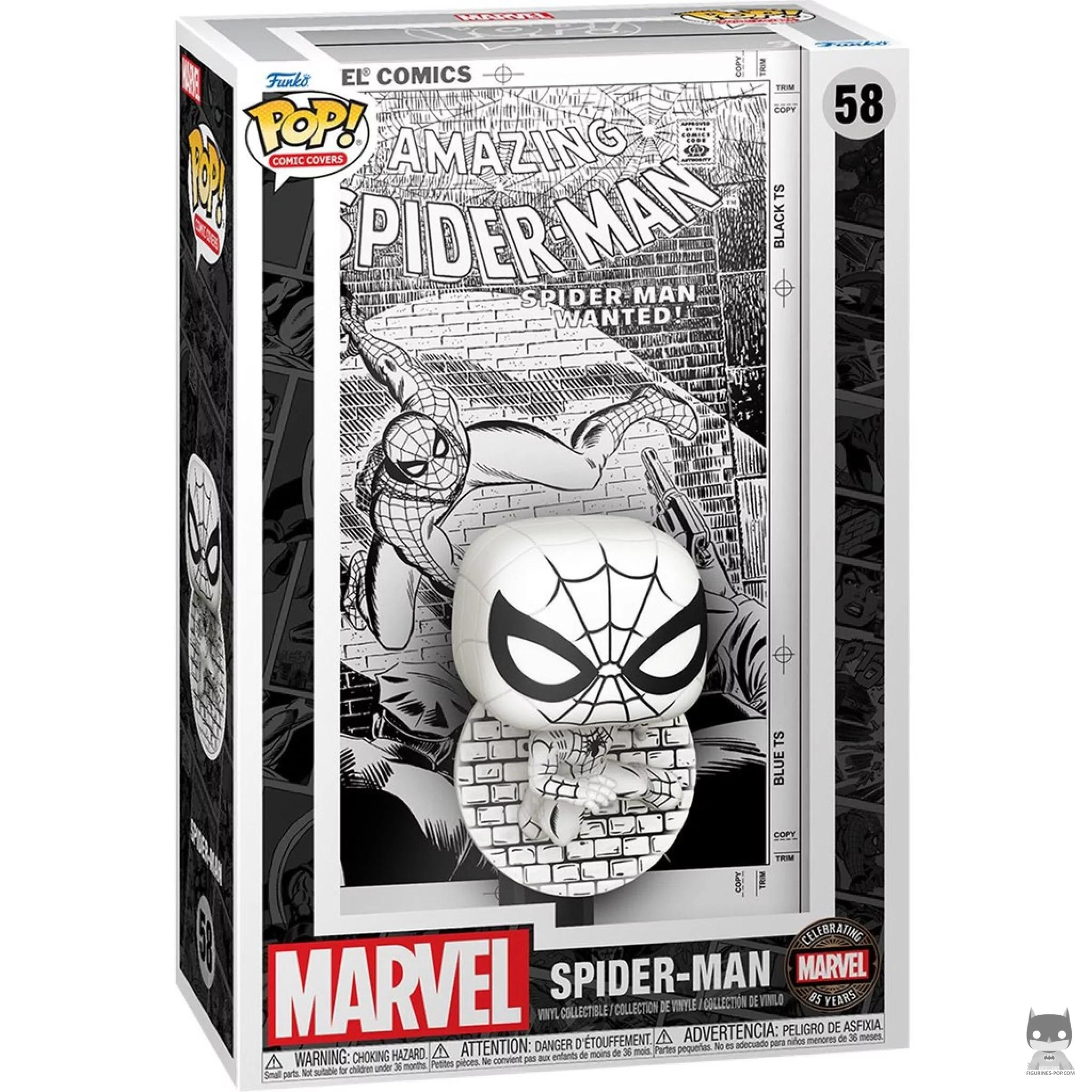 Figurine Funko POP Spider-Man (Noir et blanc) avec boîte