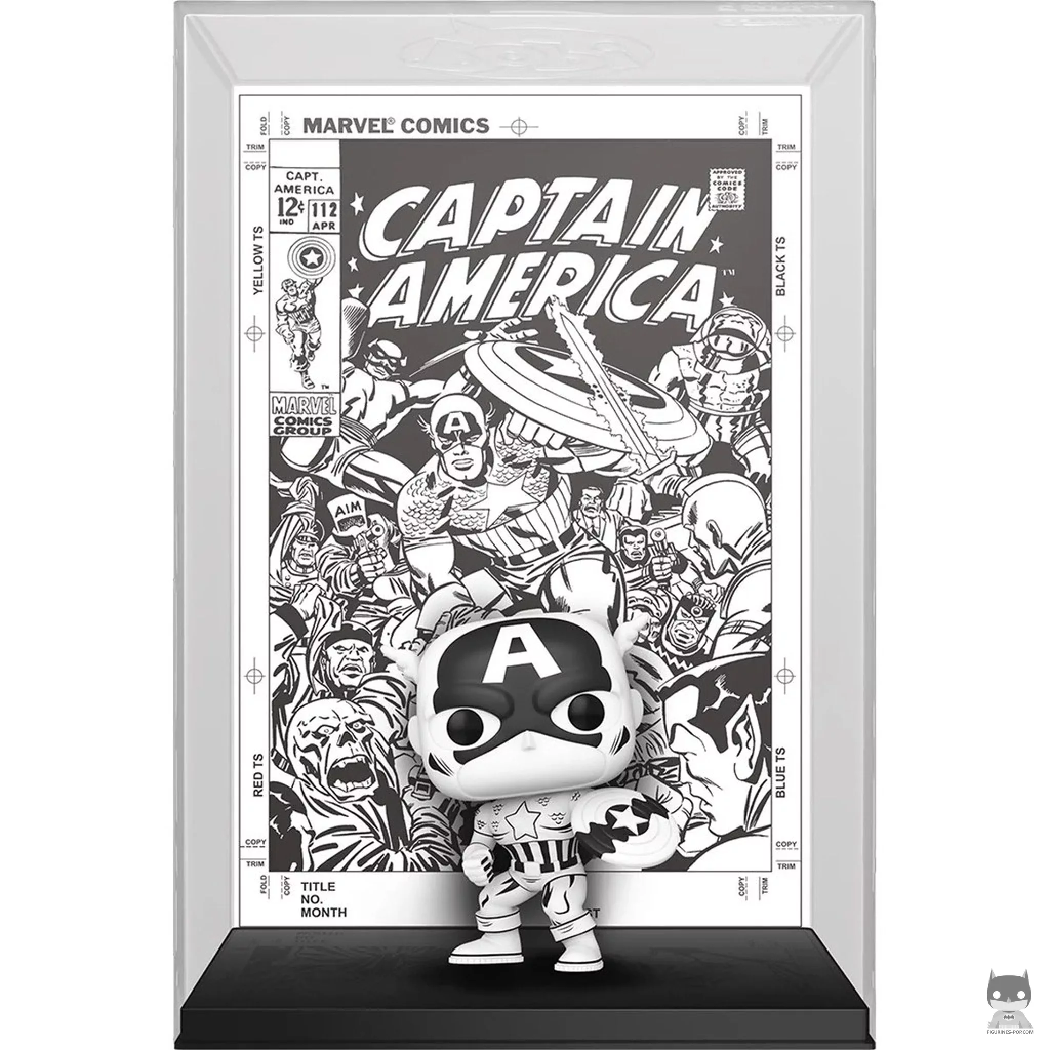 Figurine Funko POP Captain America (Noir et blanc) (Marvel Comics)