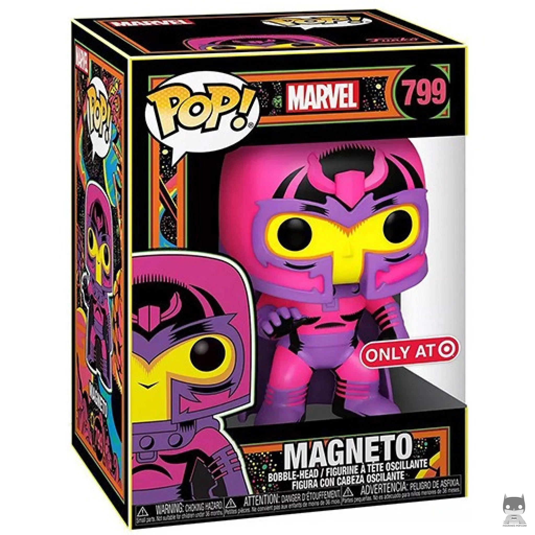 Figurine Funko POP Magneto (Black Light) avec boîte