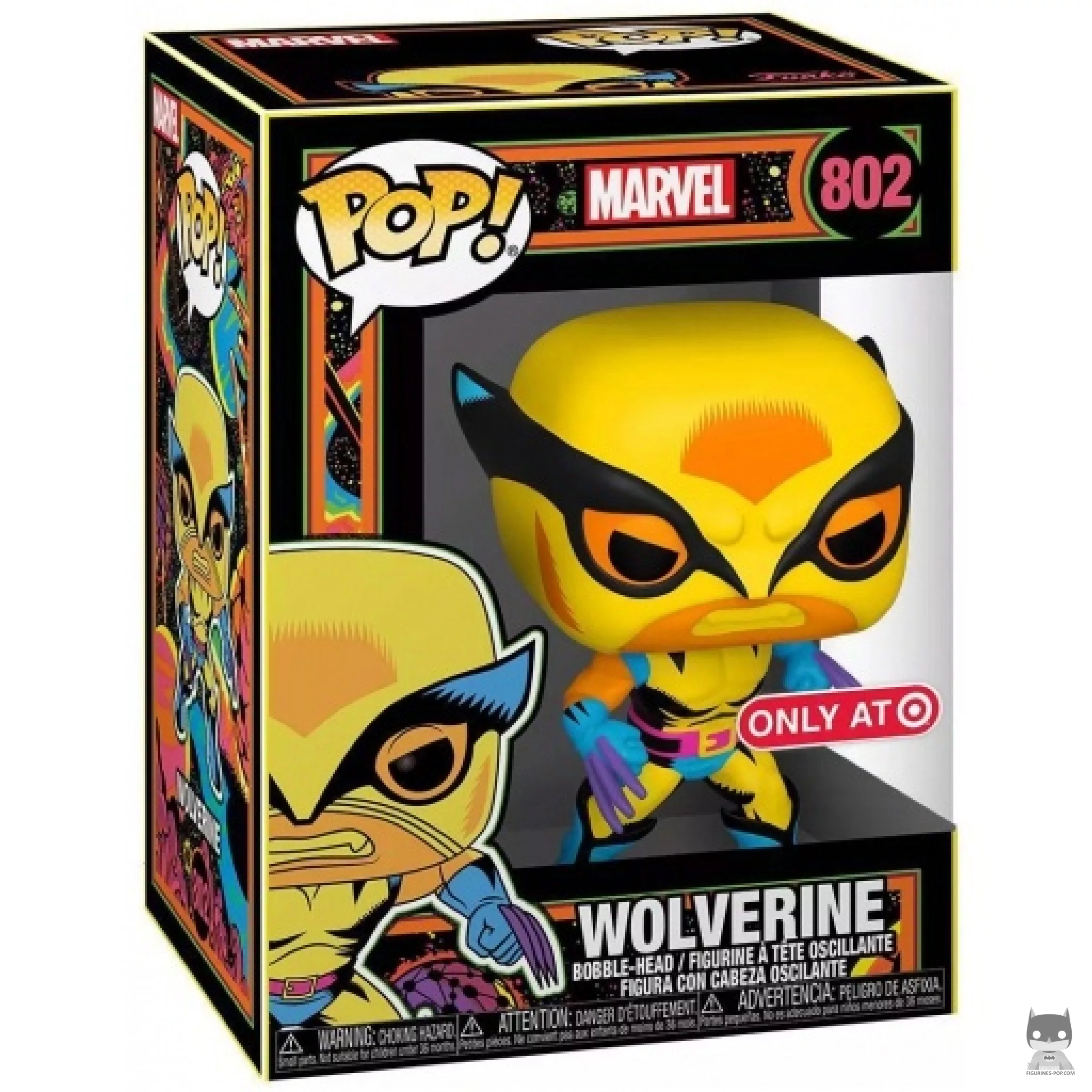 Figurine Funko POP Wolverine (Blacklight) avec boîte