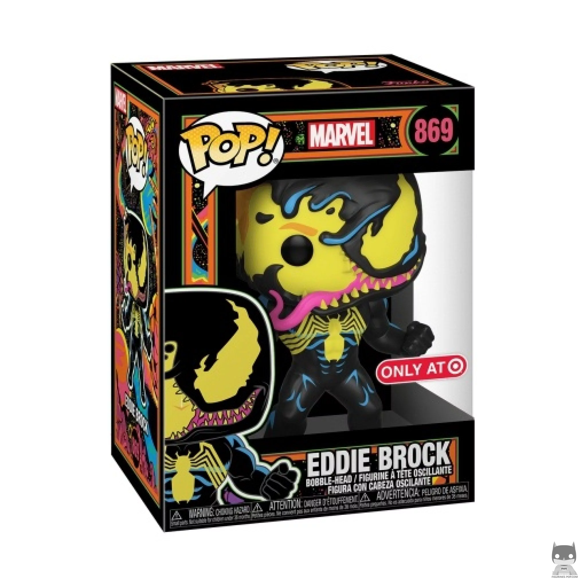 Figurine Funko POP Eddie Brock (Blacklight) avec boîte