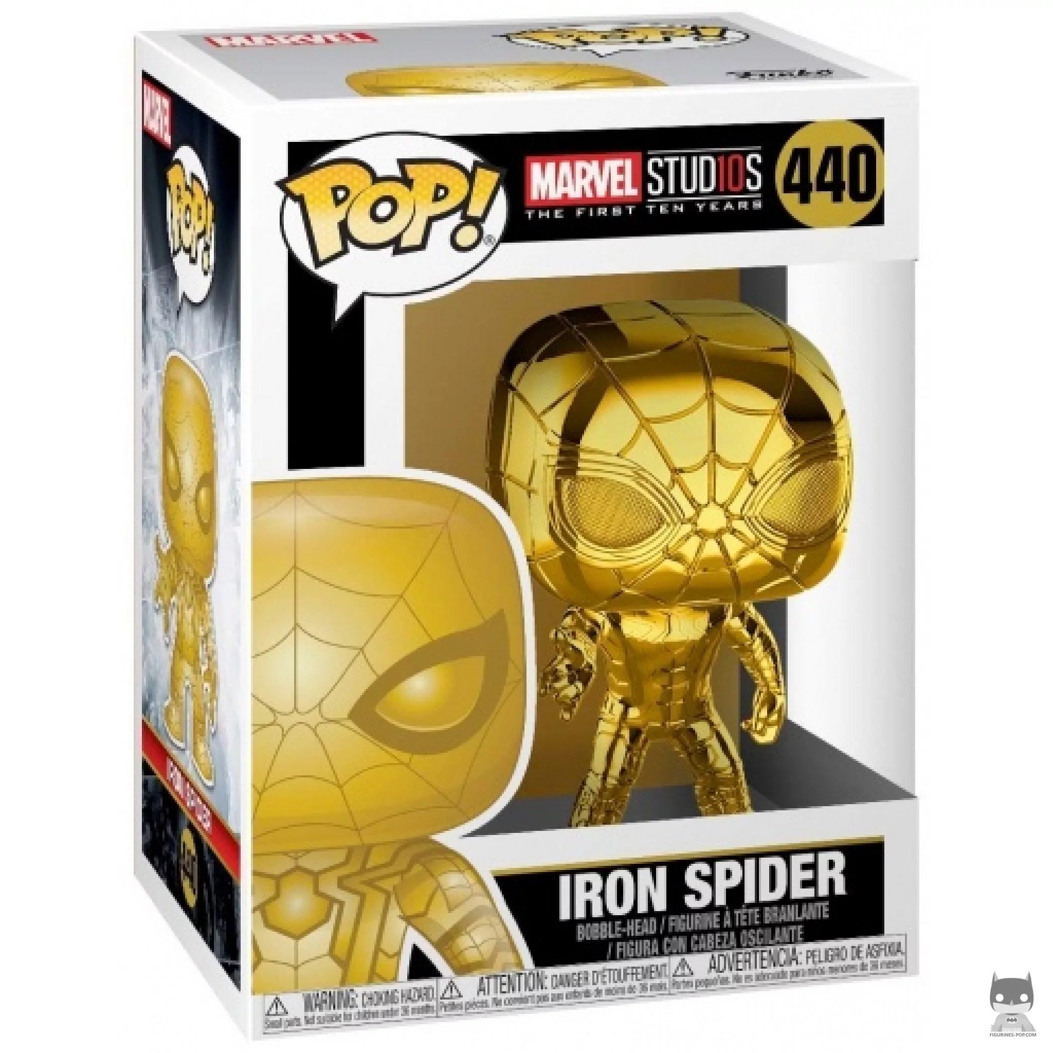 Figurine Funko POP Iron Spider (Or) avec boîte