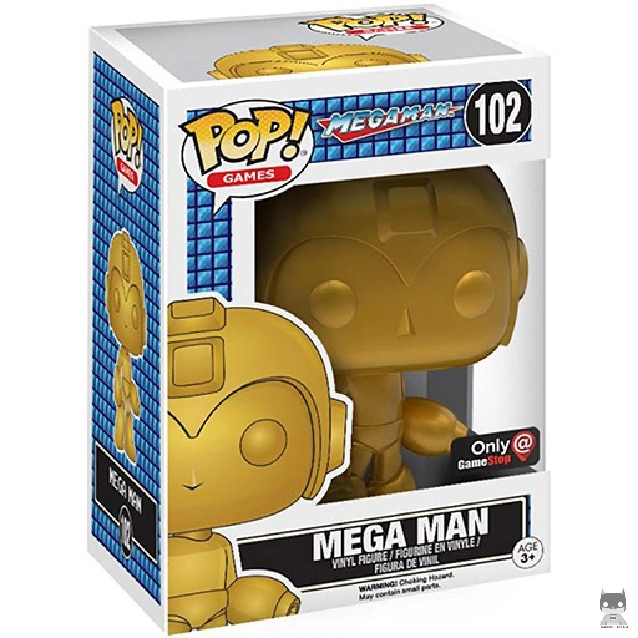 Figurine Funko POP Mega Man (Or) avec boîte