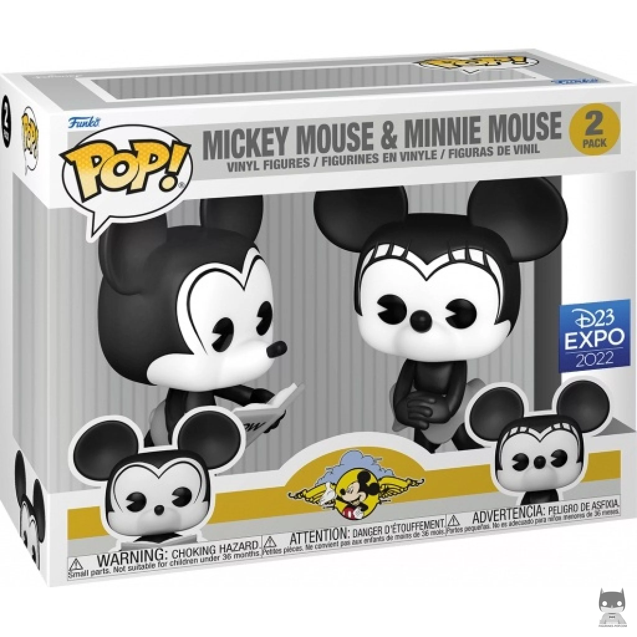 Figurine Funko POP Mickey Mouse & Minnie Mouse avec boîte
