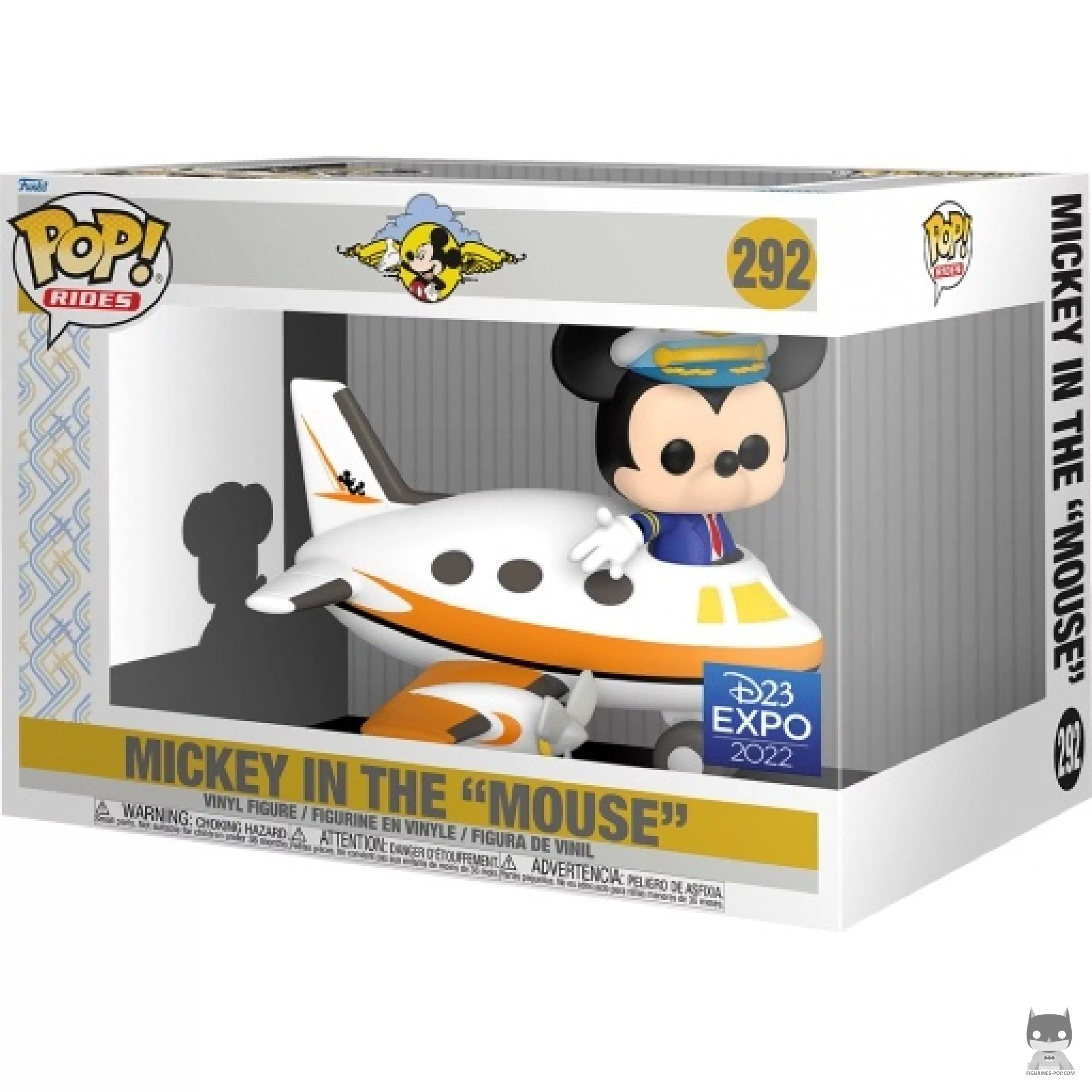 Figurine Funko POP Mickey dans l'avion avec boîte