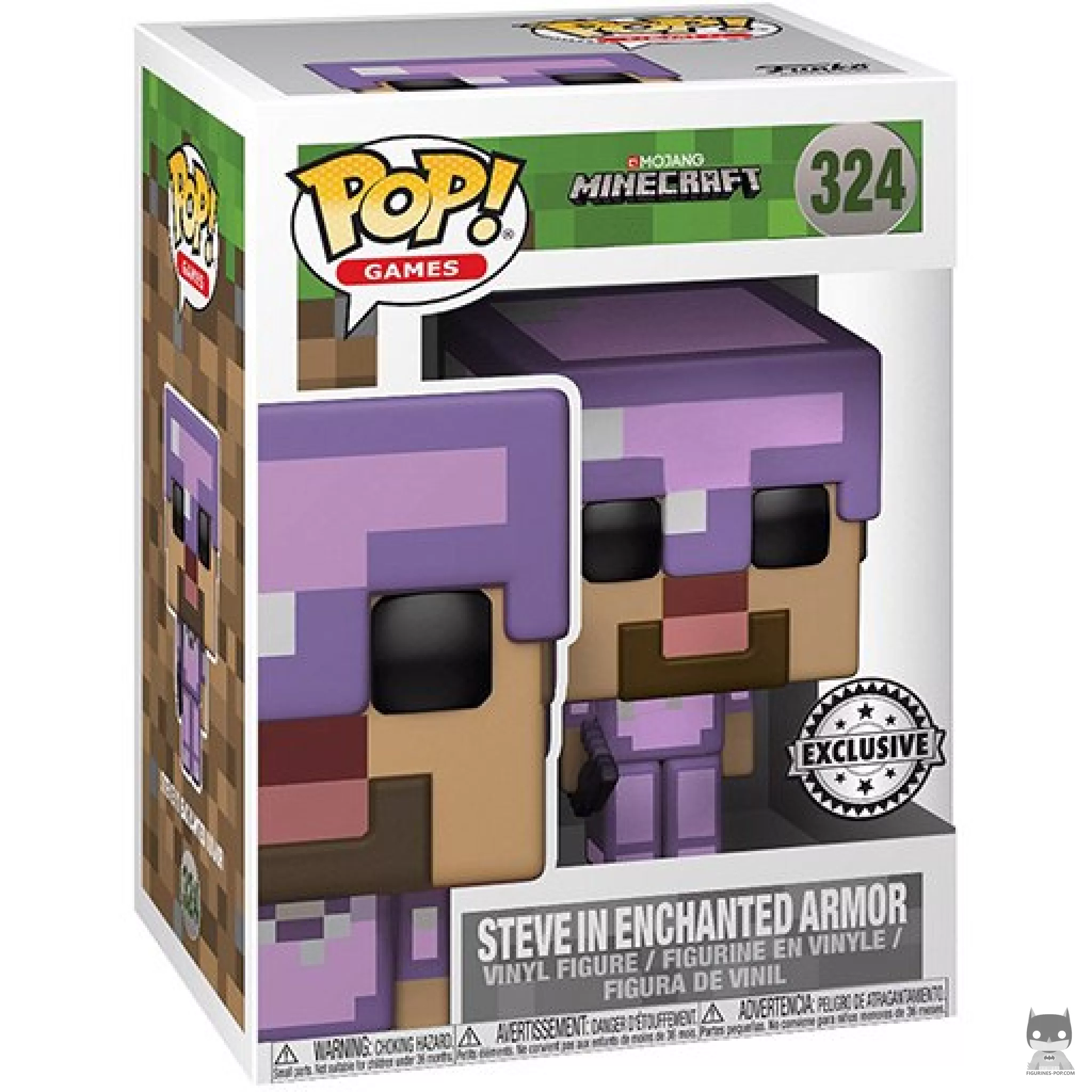 Figurine Funko POP Steve avec Armure Enchantée avec boîte
