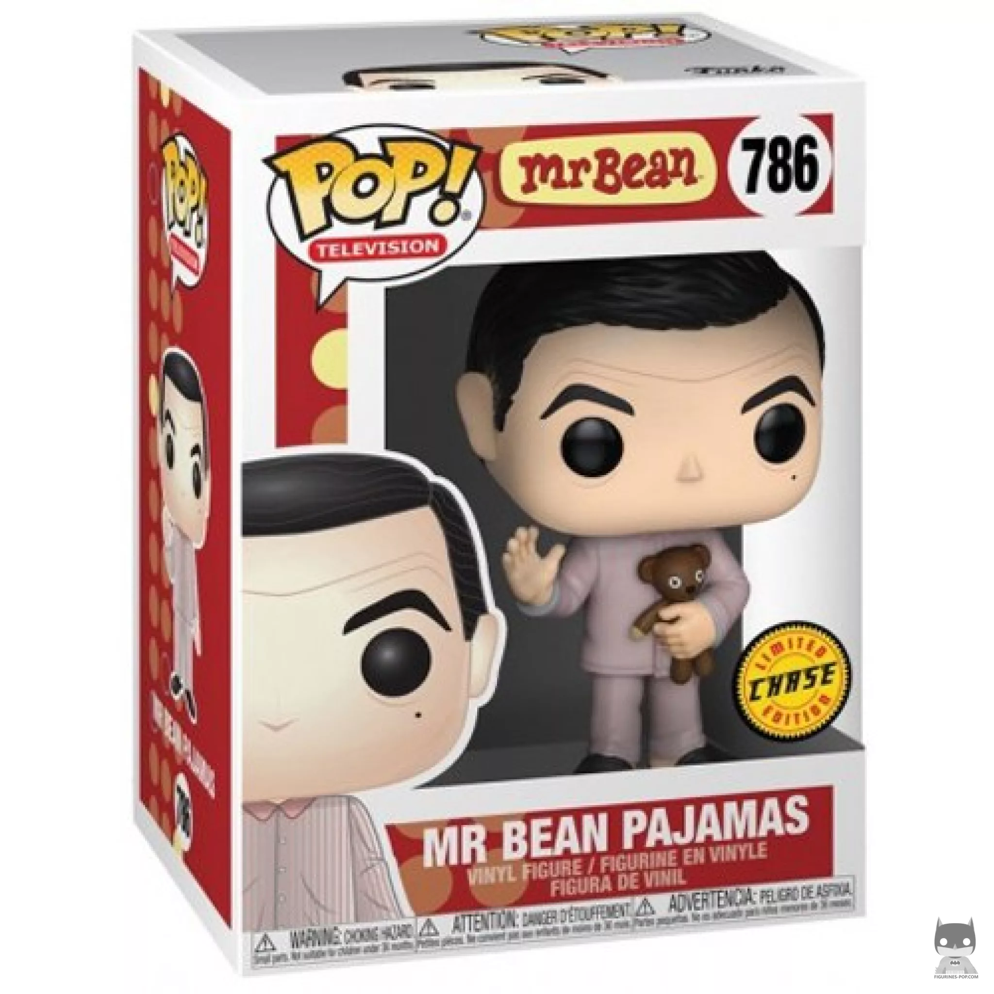 Figurine Funko POP Mr. Bean en Pyjama (Chase) avec boîte