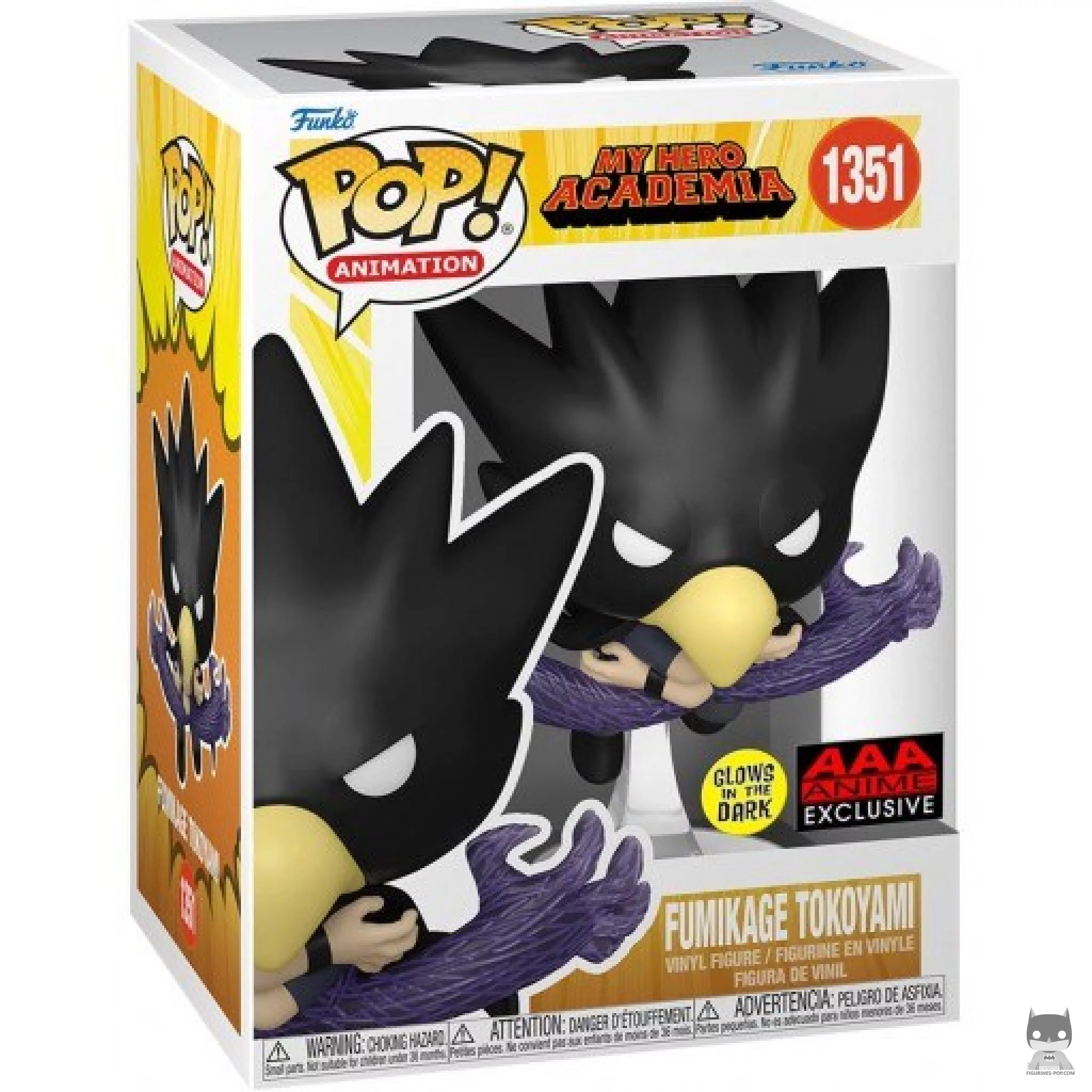 Figurine Funko POP Fumikage Tokoyami (Glow in the Dark) avec boîte