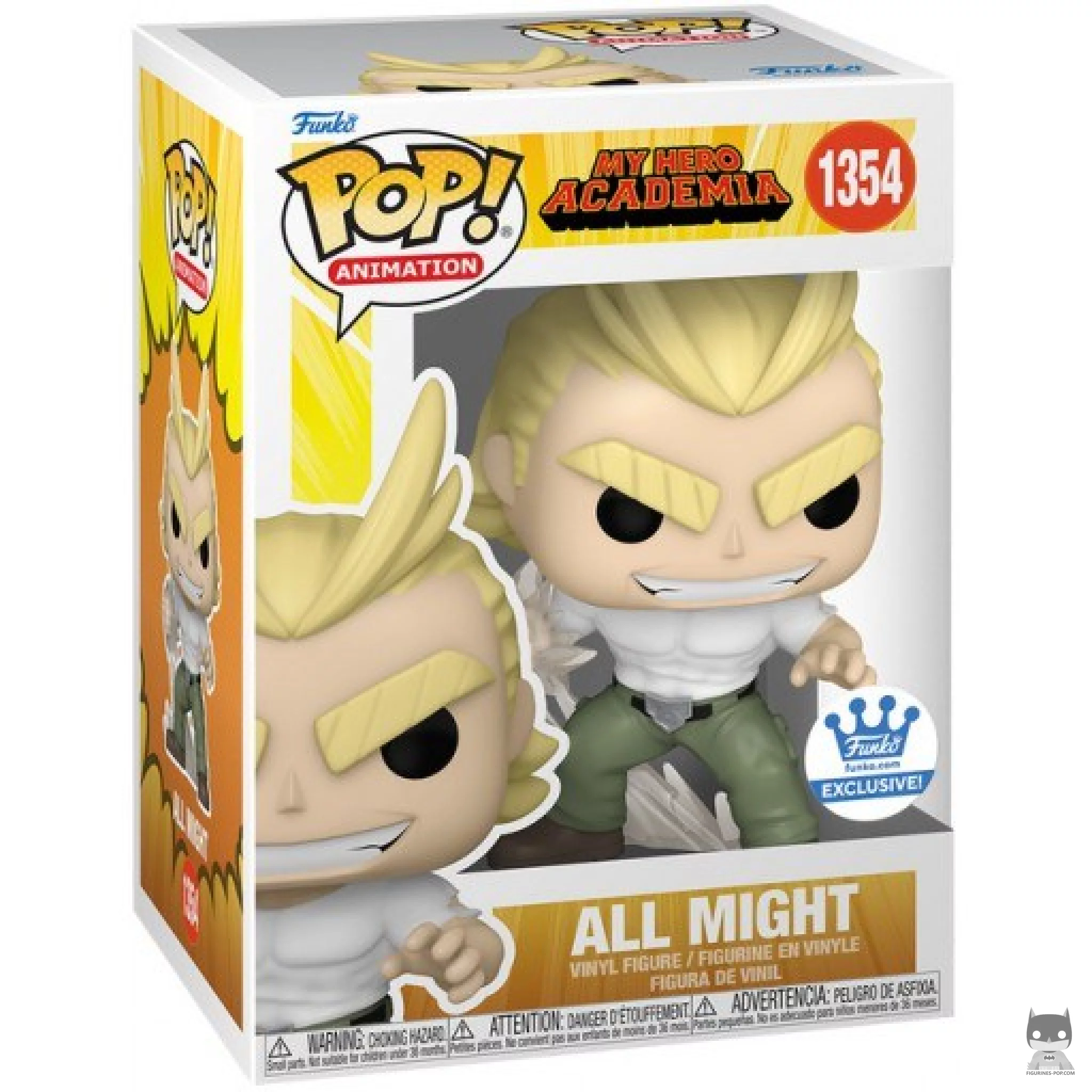 Figurine Funko POP All Might (Texas Smash) avec boîte