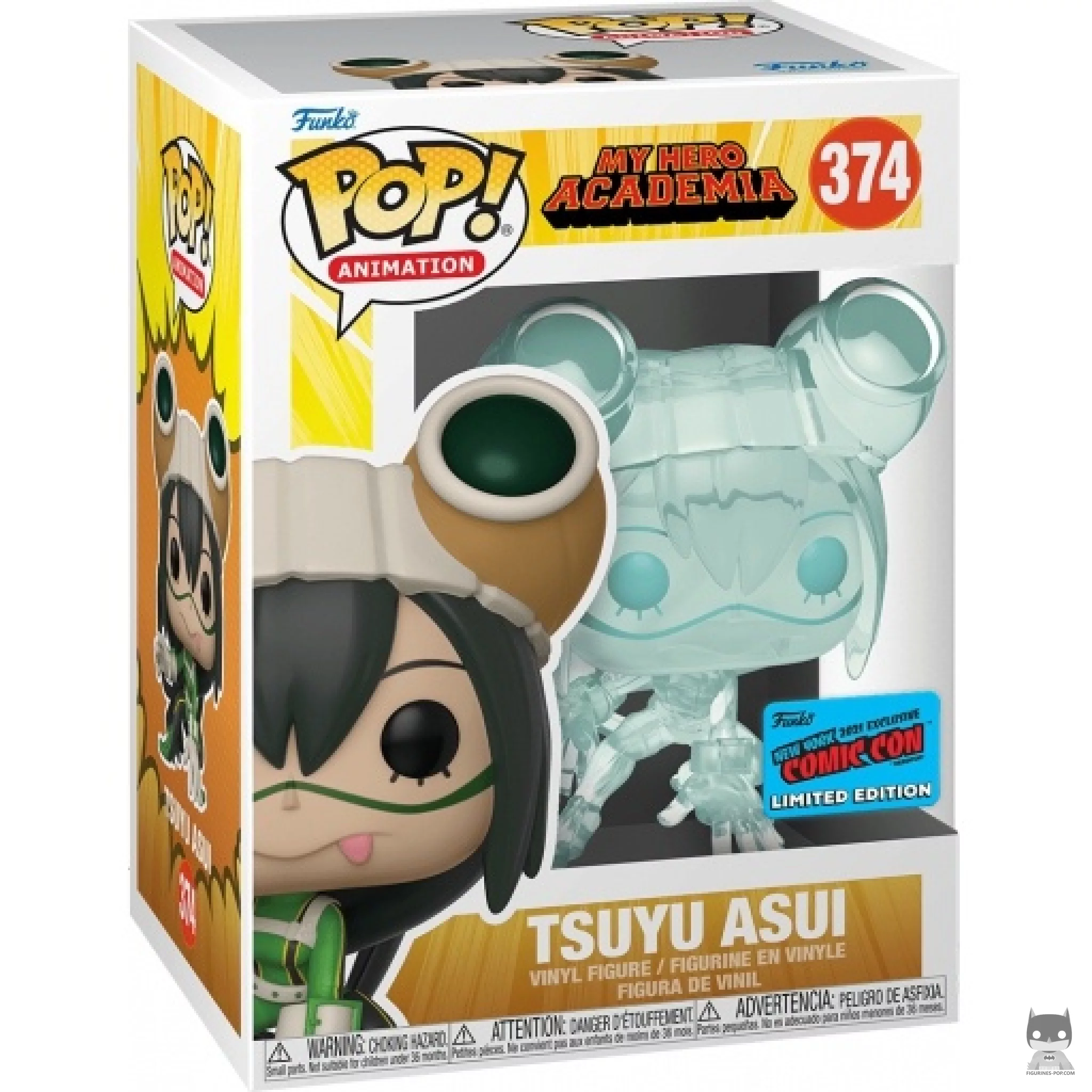 Figurine Funko POP Tsuyu Asui avec boîte