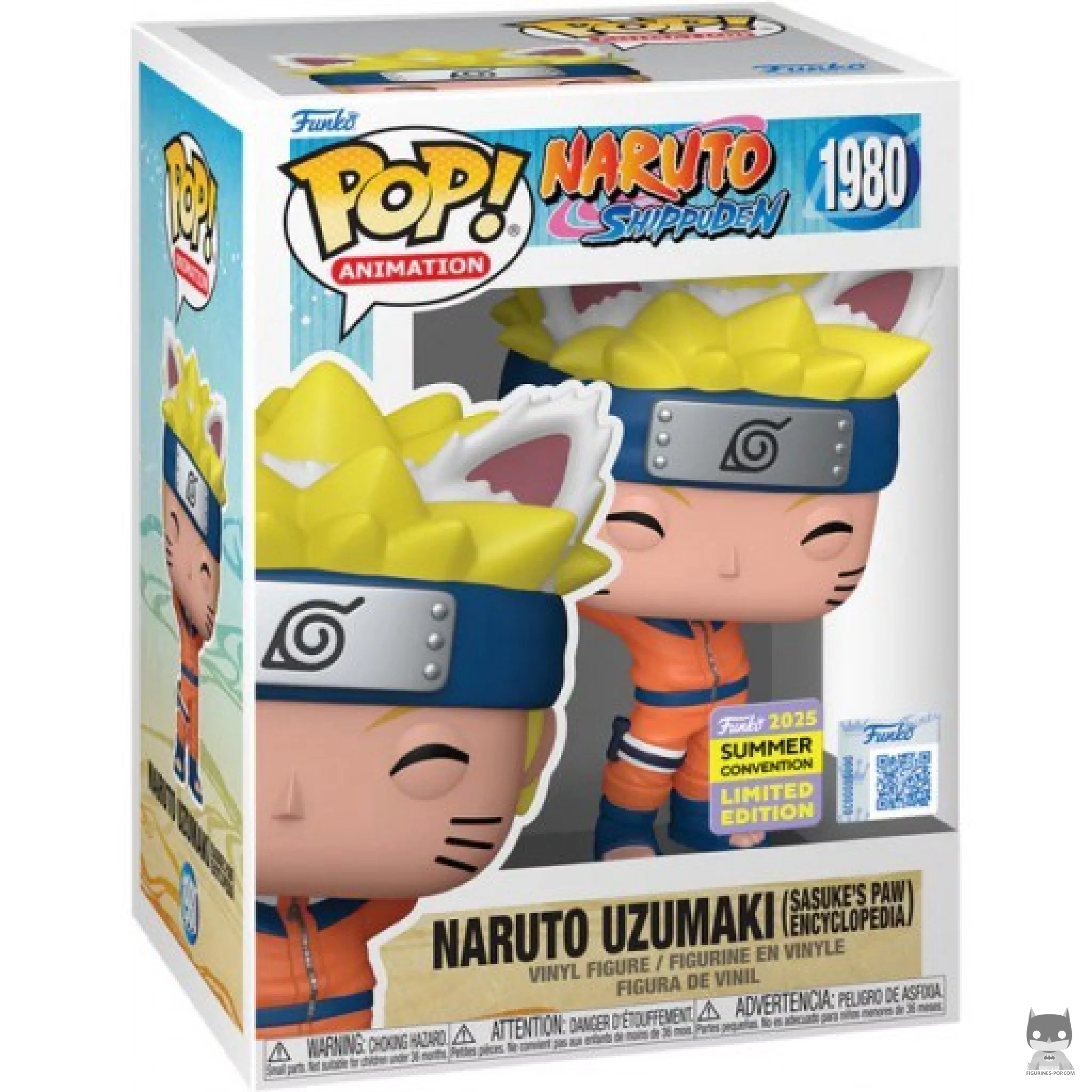 Figurine Funko POP Naruto Uzumaki (Encyclopédie des Pattes de Sasuke) avec boîte