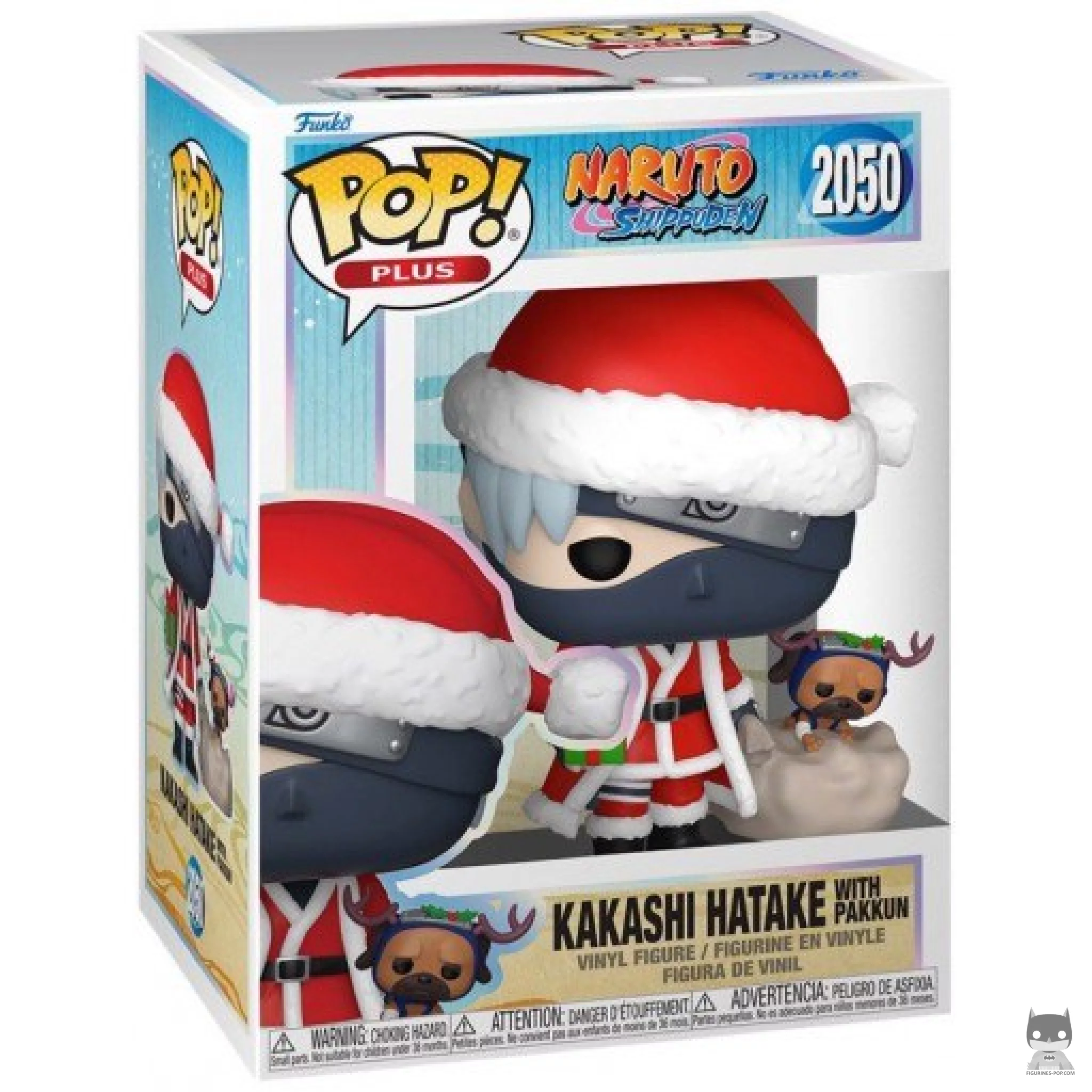 Figurine Funko POP Kakashi Hatake avec Pakkun (Noël) avec boîte