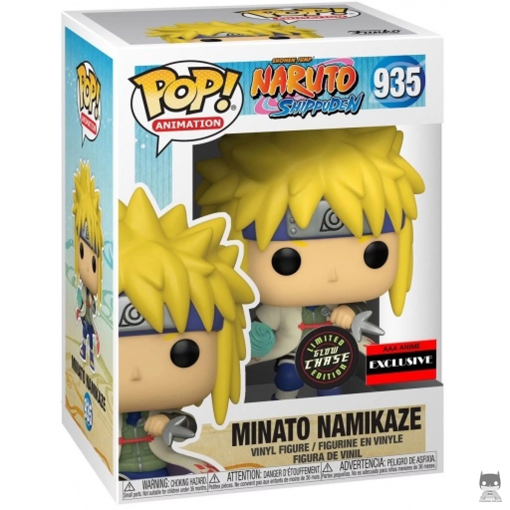 Figurine Funko POP Minato Namikaze (Chase) (Glows in the Dark) avec boîte