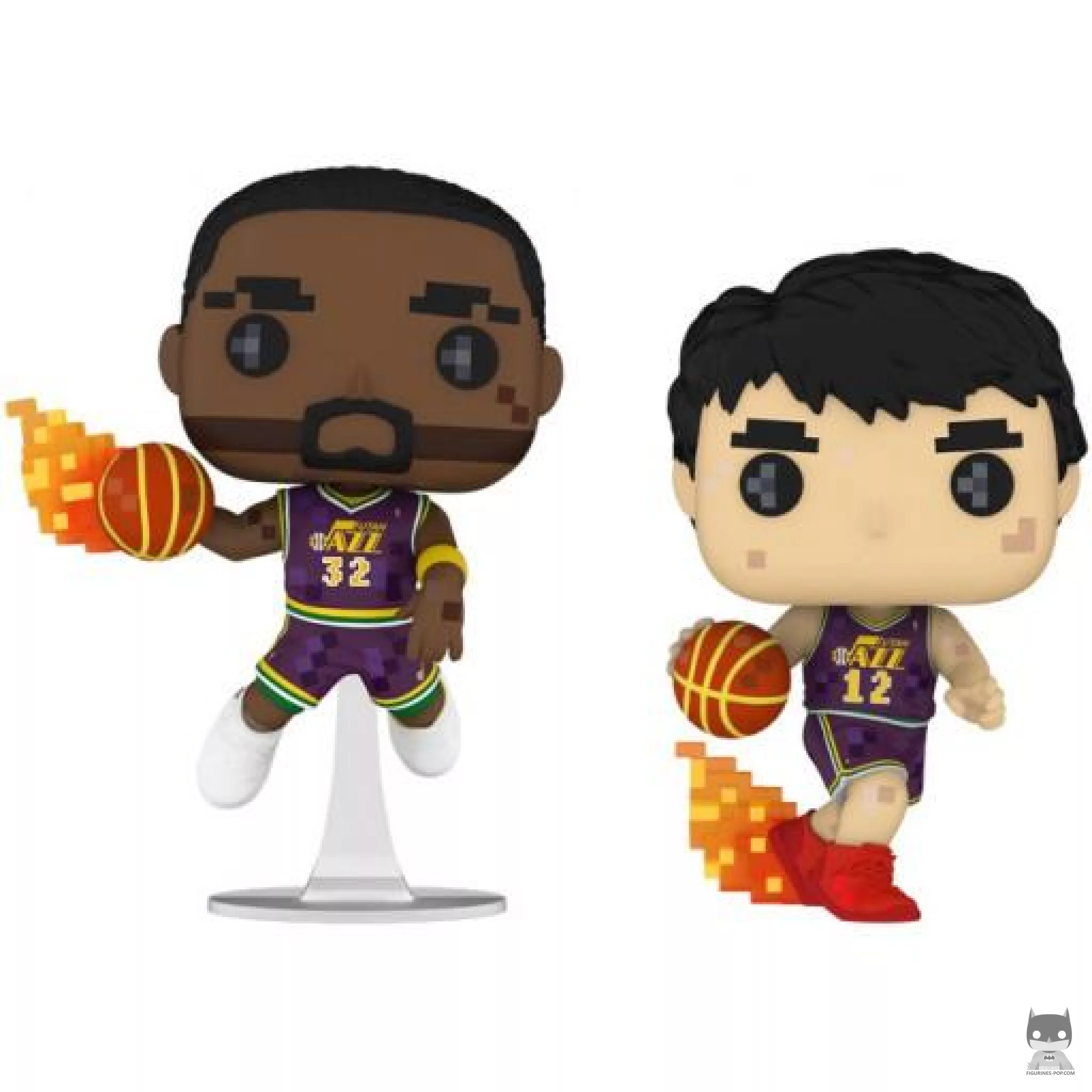 Figurine Funko POP Karl Malone & John Stockton (8-Bit) (NBA)