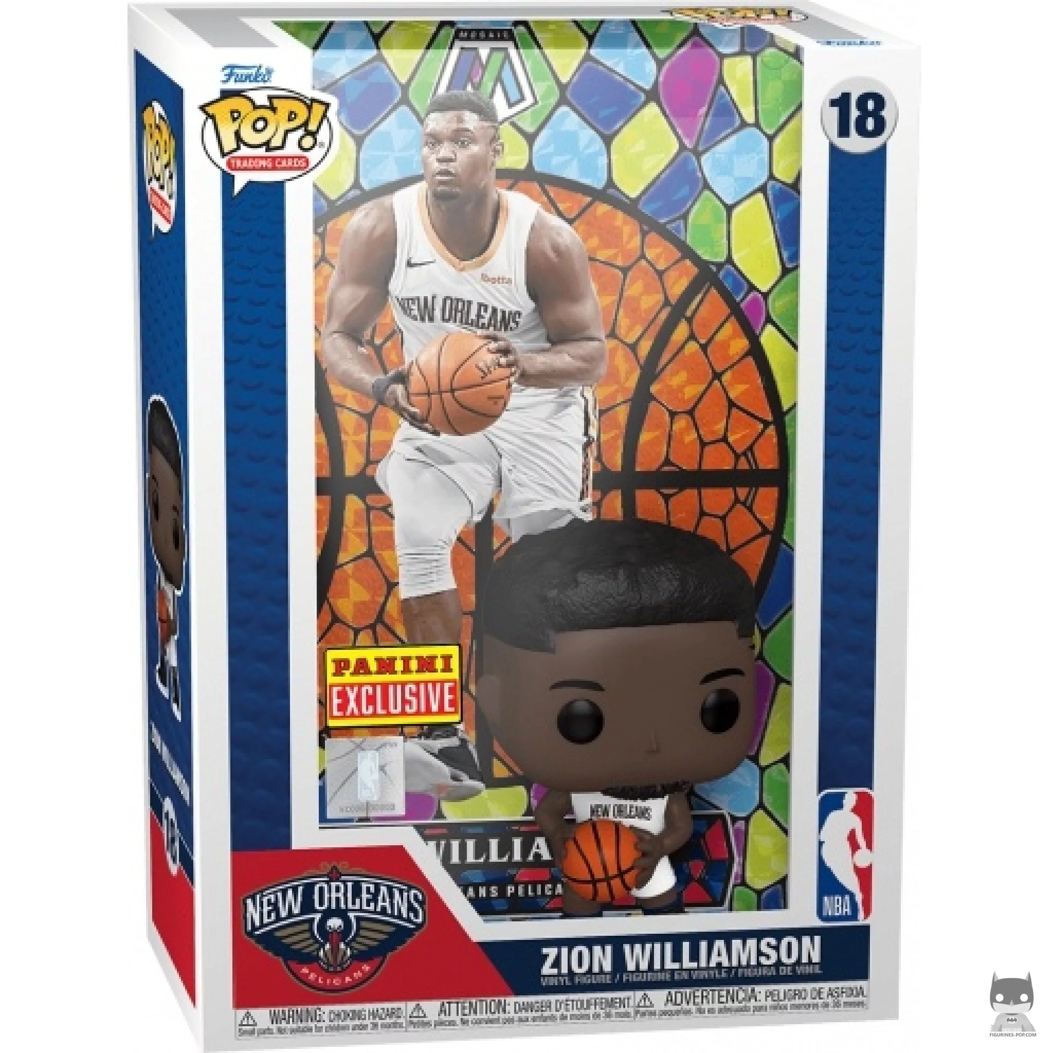 Figurine Funko POP Zion Williamson (Mosaïque) avec boîte
