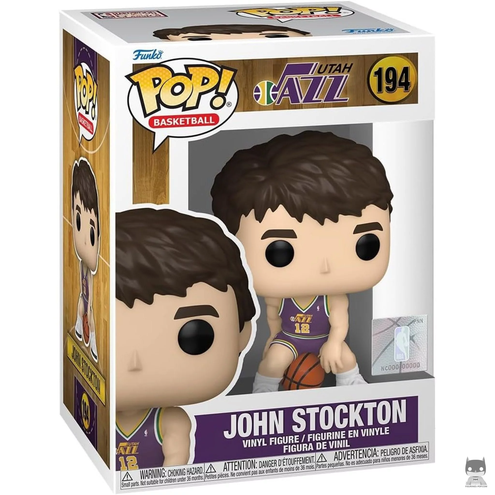 Figurine Funko POP John Stockton (Purple Jersey) avec boîte