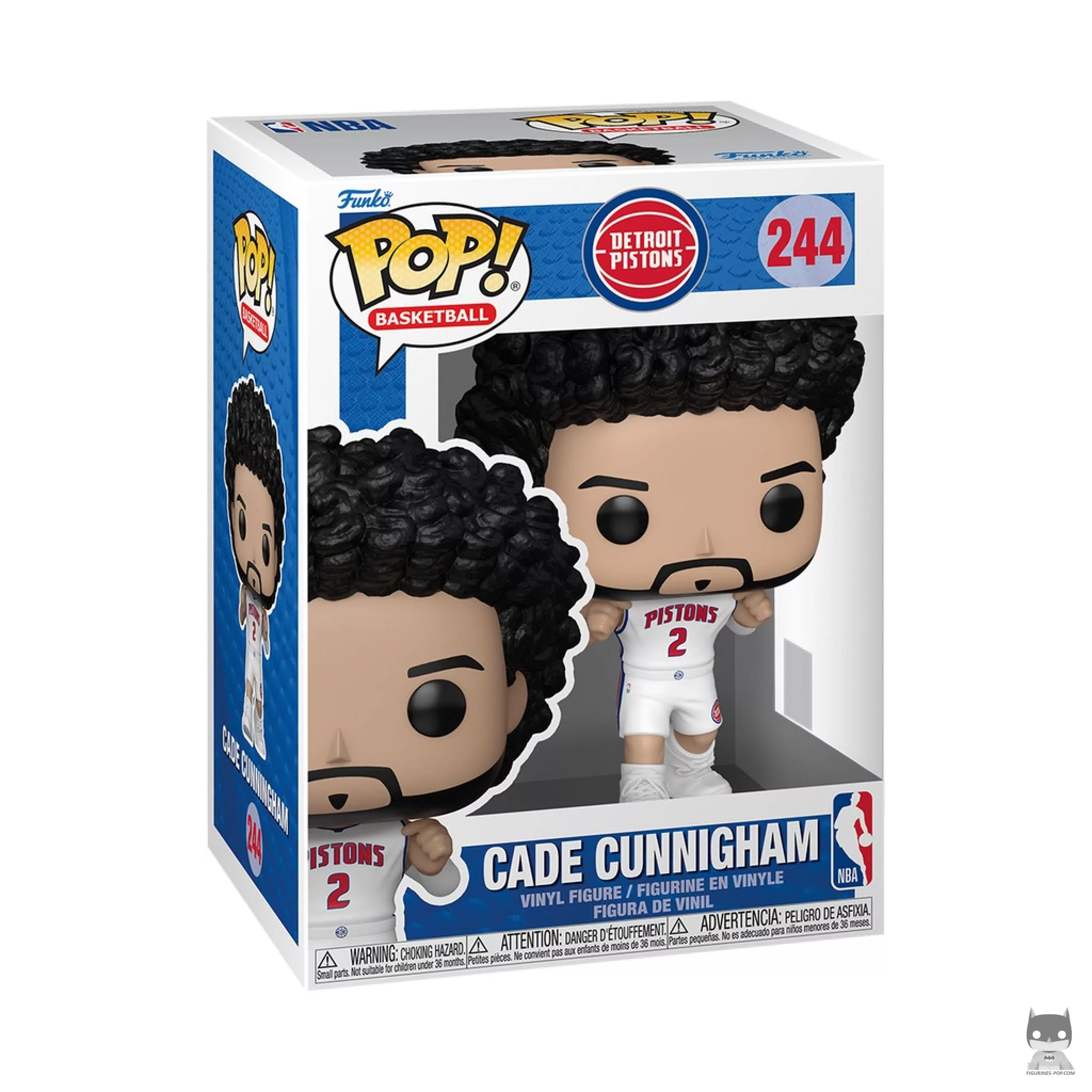 Figurine Funko POP Cade Cunningham (maillot blanc Association Edition) avec boîte
